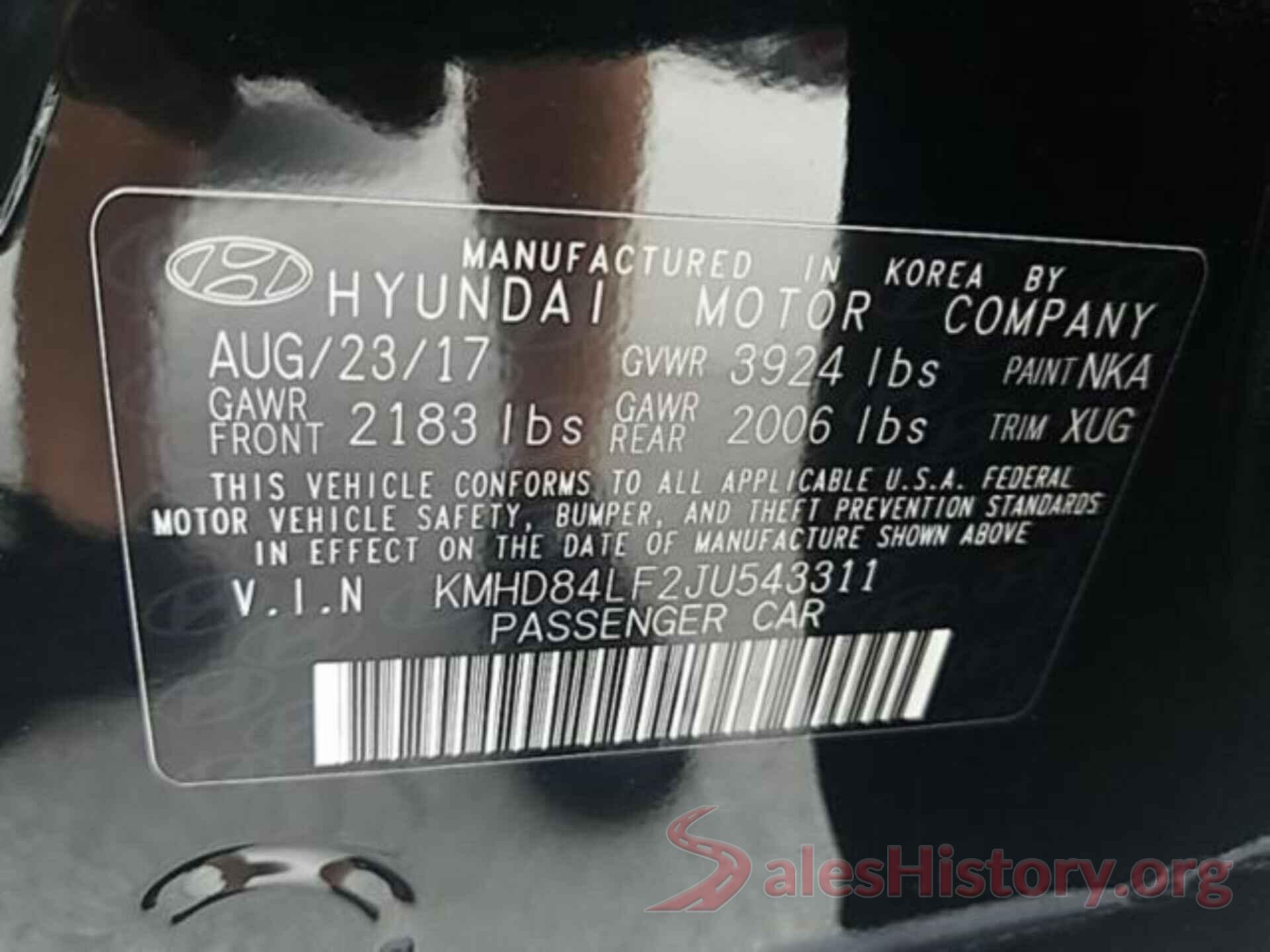 KMHD84LF2JU543311 2018 HYUNDAI ELANTRA