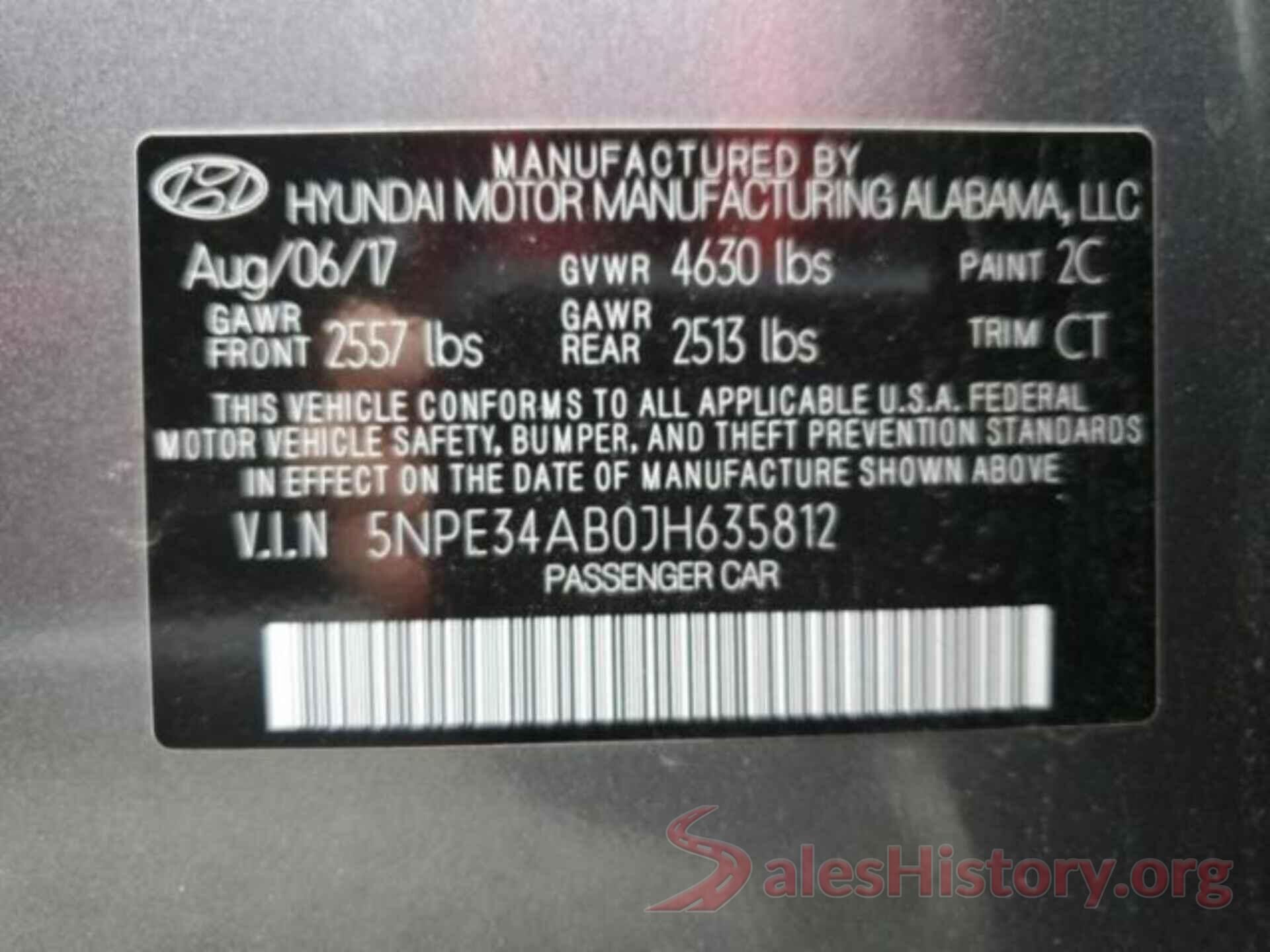 5NPE34AB0JH635812 2018 HYUNDAI SONATA