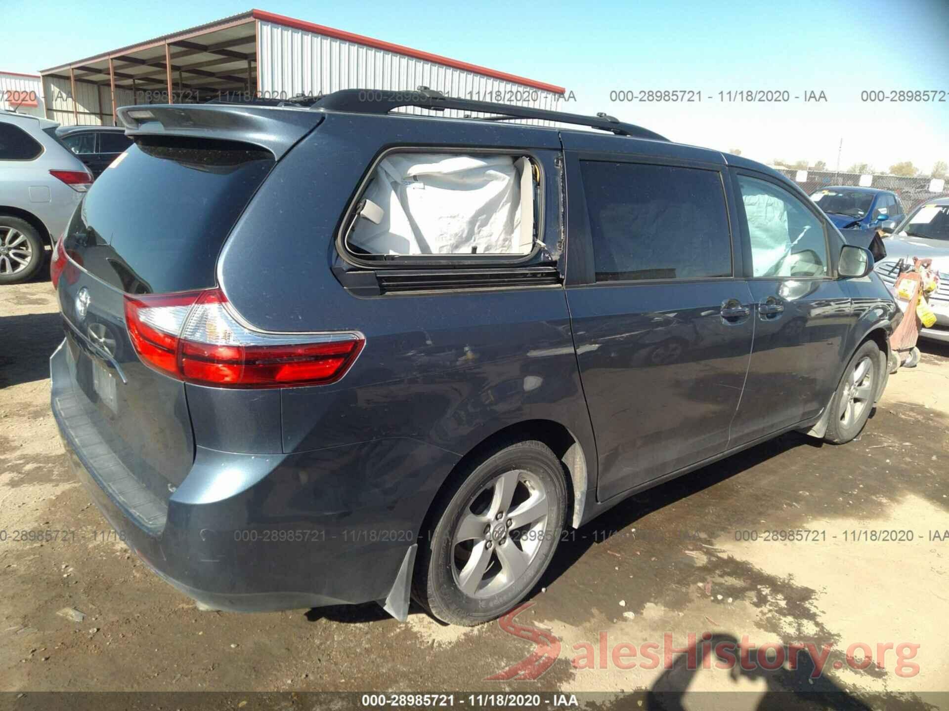 5TDKZ3DC2HS782928 2017 TOYOTA SIENNA