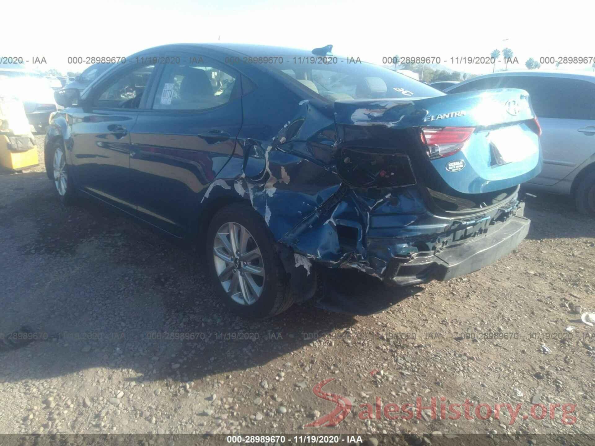 KMHDH4AE7GU584746 2016 HYUNDAI ELANTRA