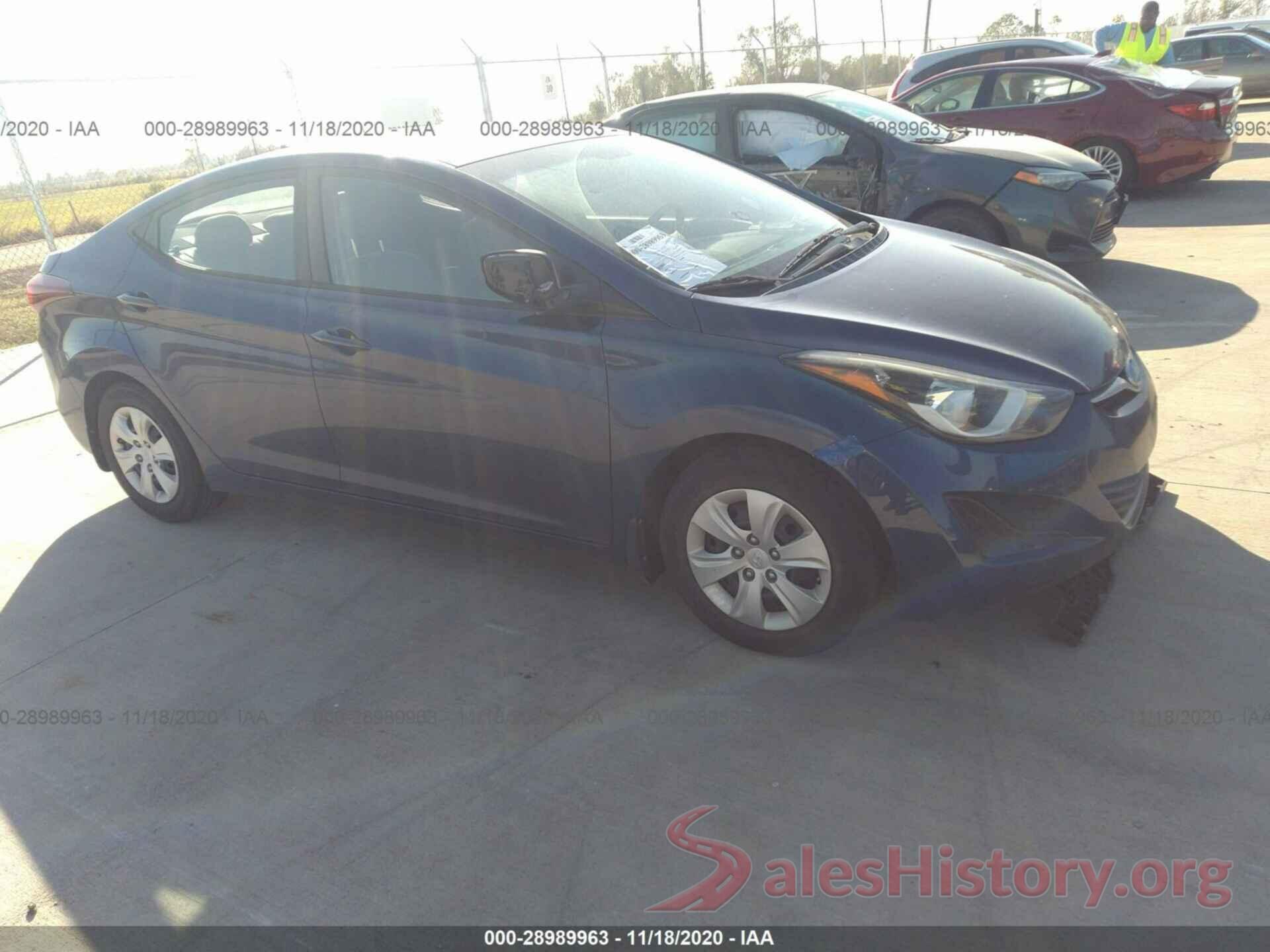 5NPDH4AE7GH682951 2016 HYUNDAI ELANTRA