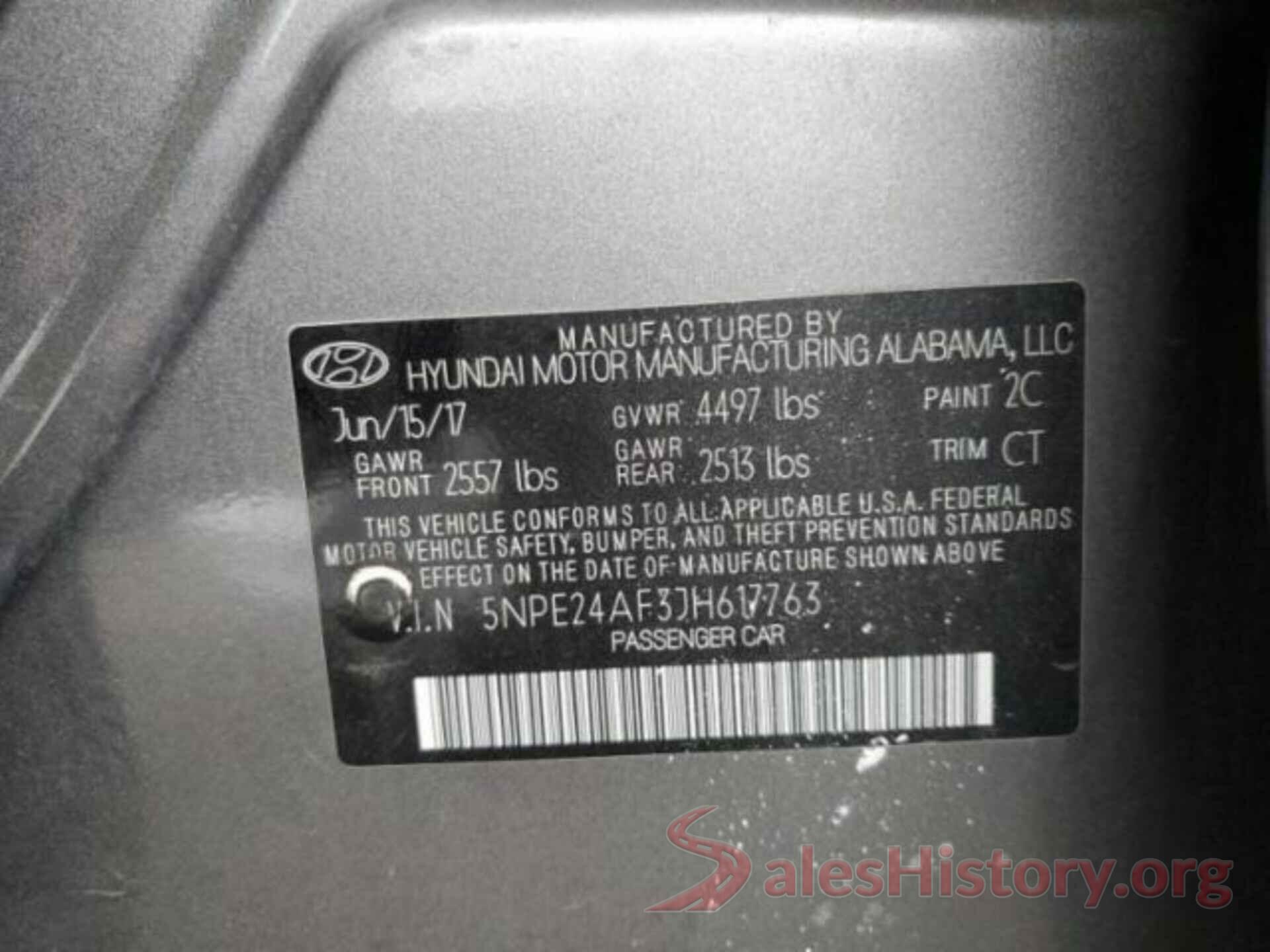 5NPE24AF3JH617763 2018 HYUNDAI SONATA