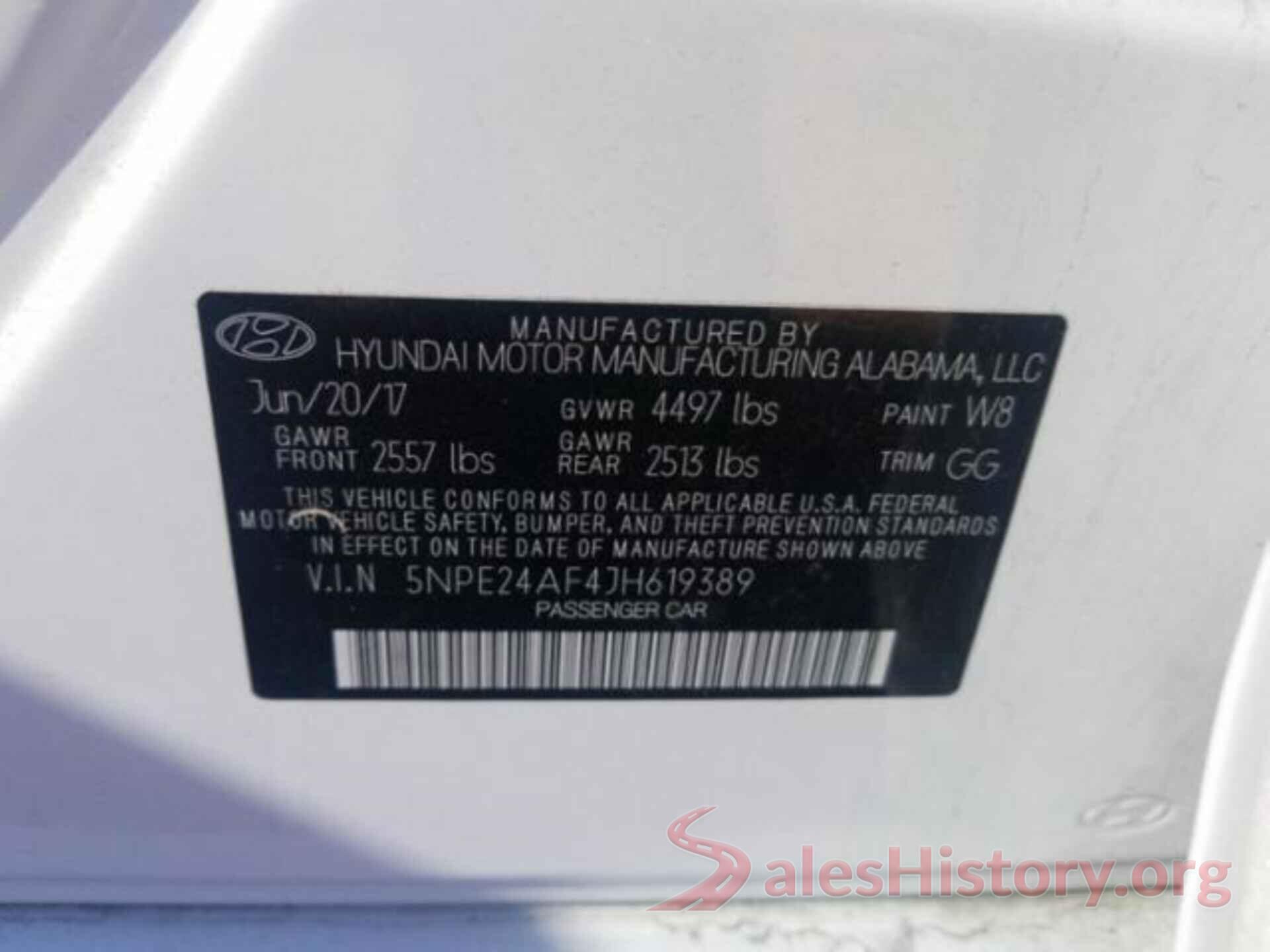 5NPE24AF4JH619389 2018 HYUNDAI SONATA