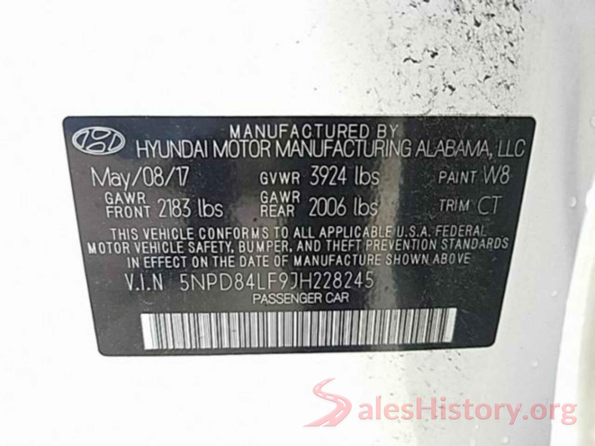 5NPD84LF9JH228245 2018 HYUNDAI ELANTRA