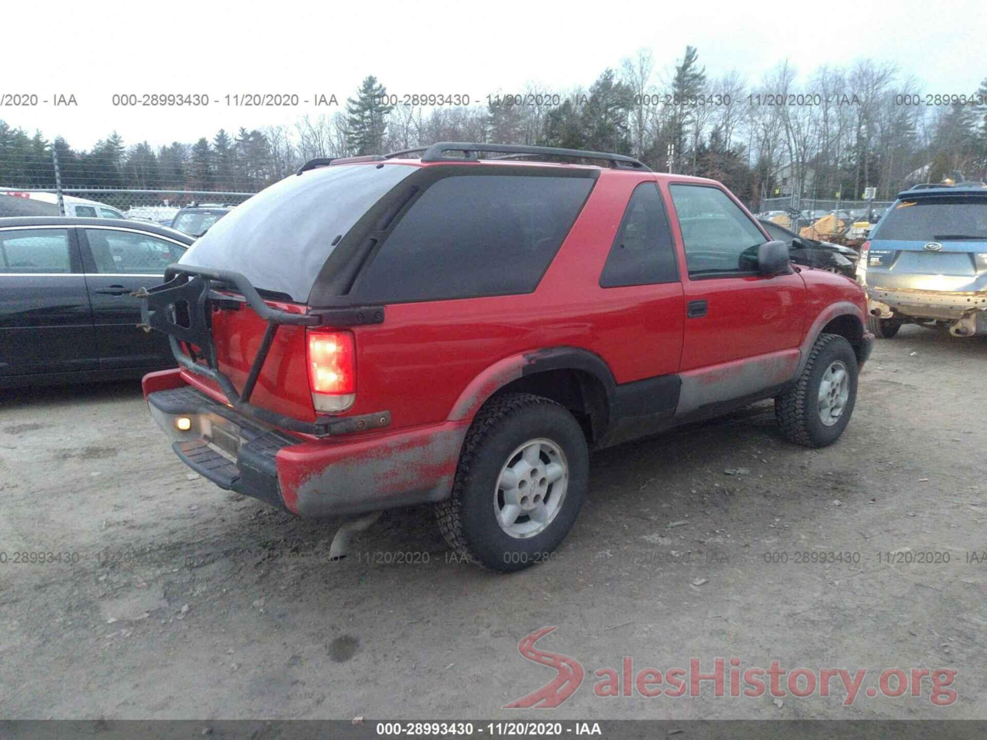 1GNCT18W21K118521 2001 CHEVROLET BLAZER