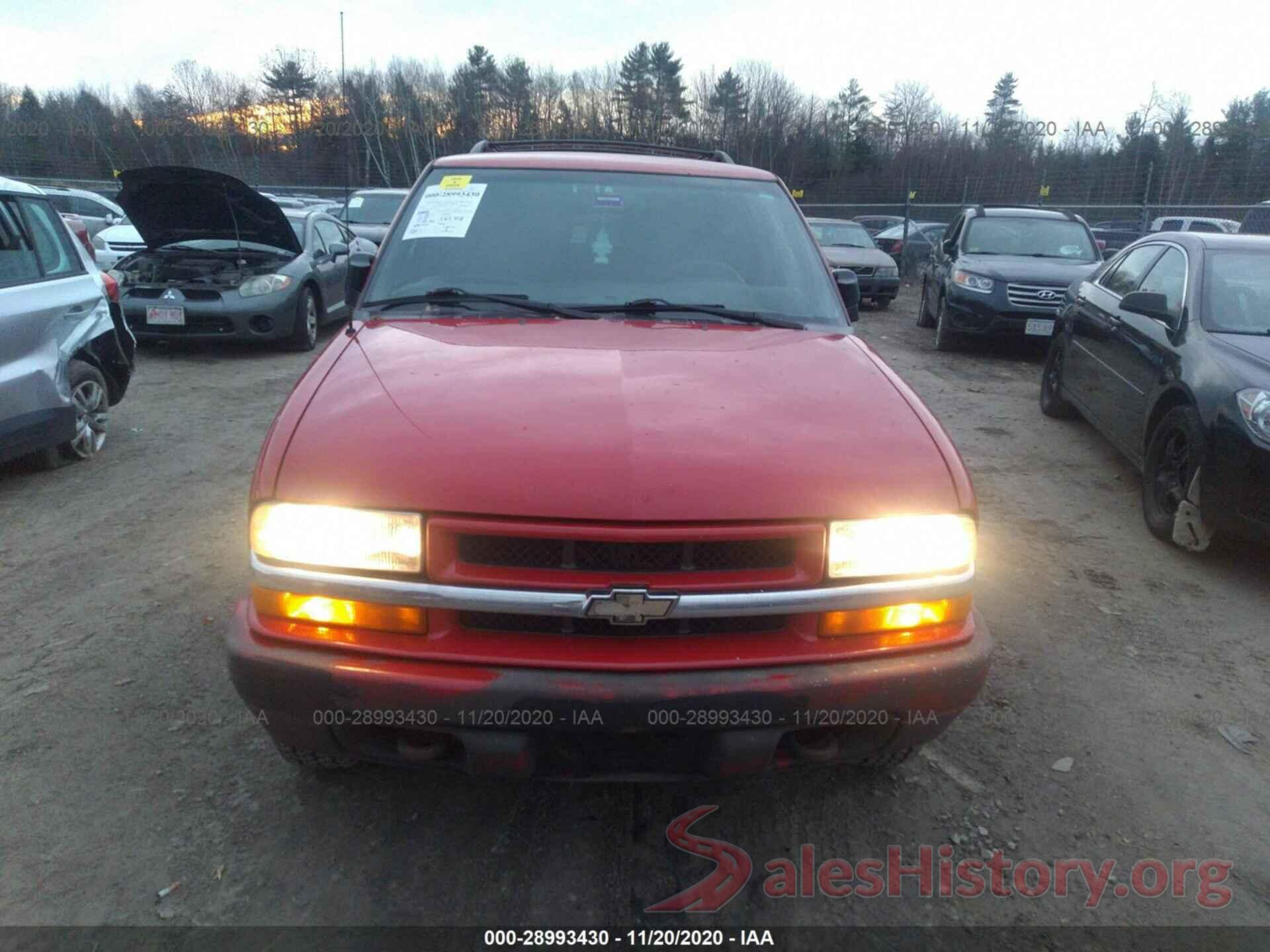 1GNCT18W21K118521 2001 CHEVROLET BLAZER