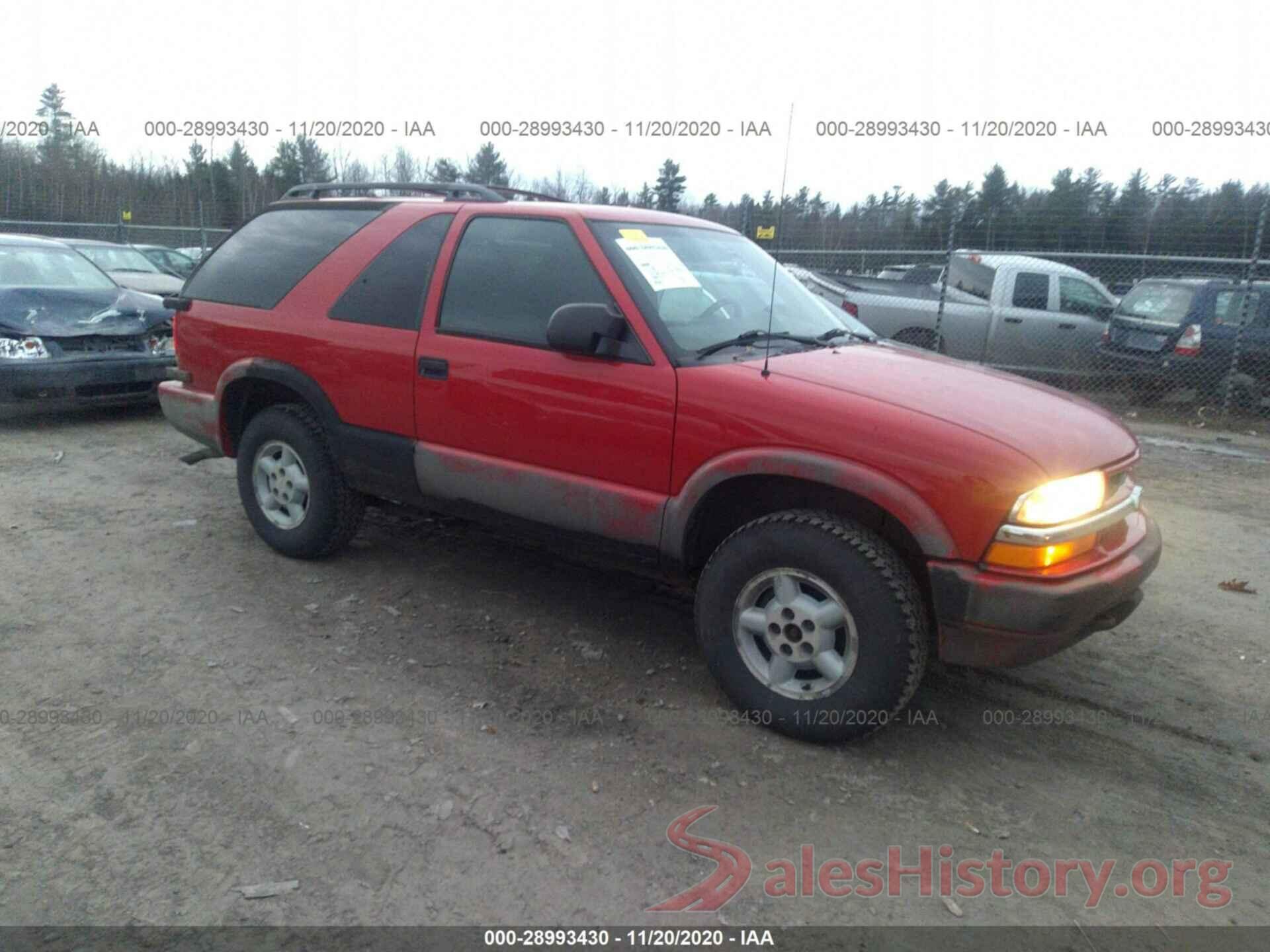 1GNCT18W21K118521 2001 CHEVROLET BLAZER