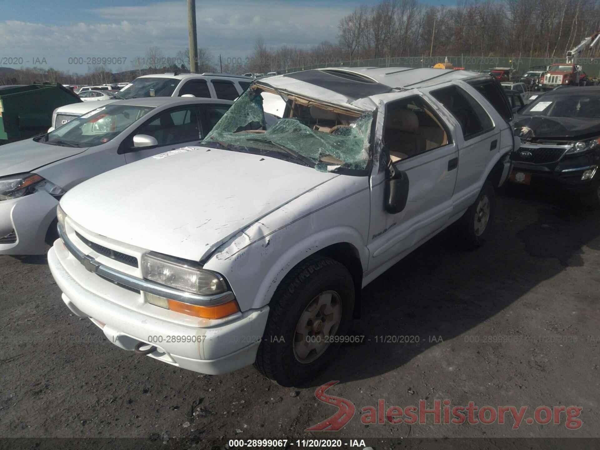 1GNDT13W212103898 2001 CHEVROLET BLAZER