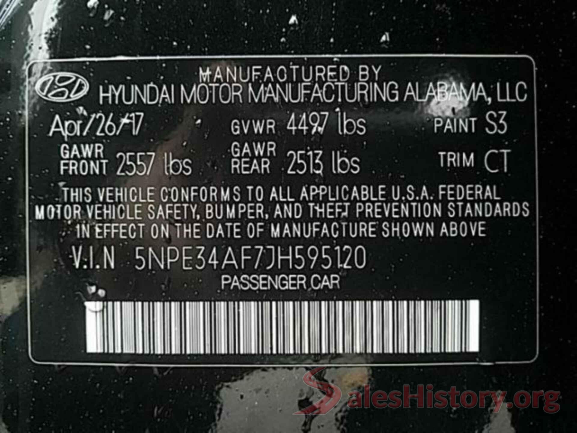 5NPE34AF7JH595120 2018 HYUNDAI SONATA