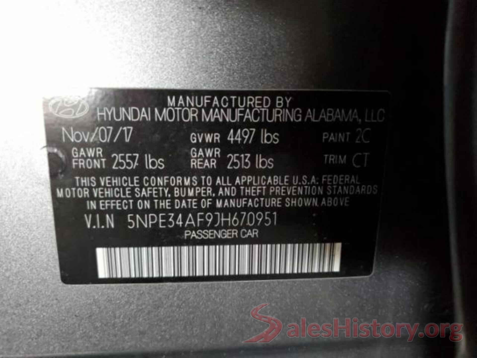 5NPE34AF9JH670951 2018 HYUNDAI SONATA