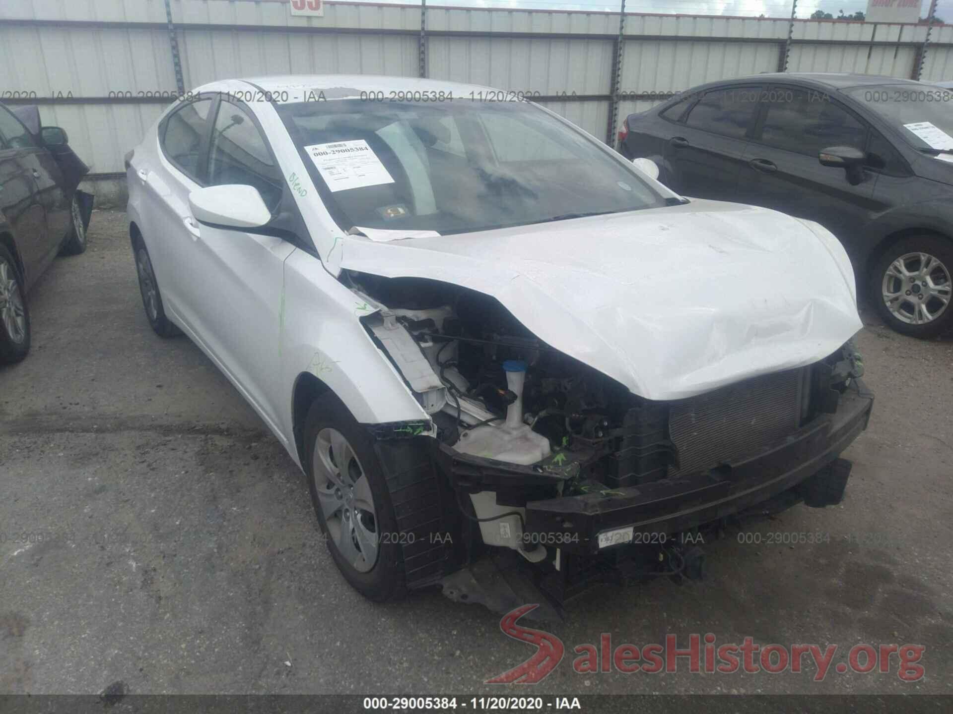 5NPDH4AE0GH753309 2016 HYUNDAI ELANTRA