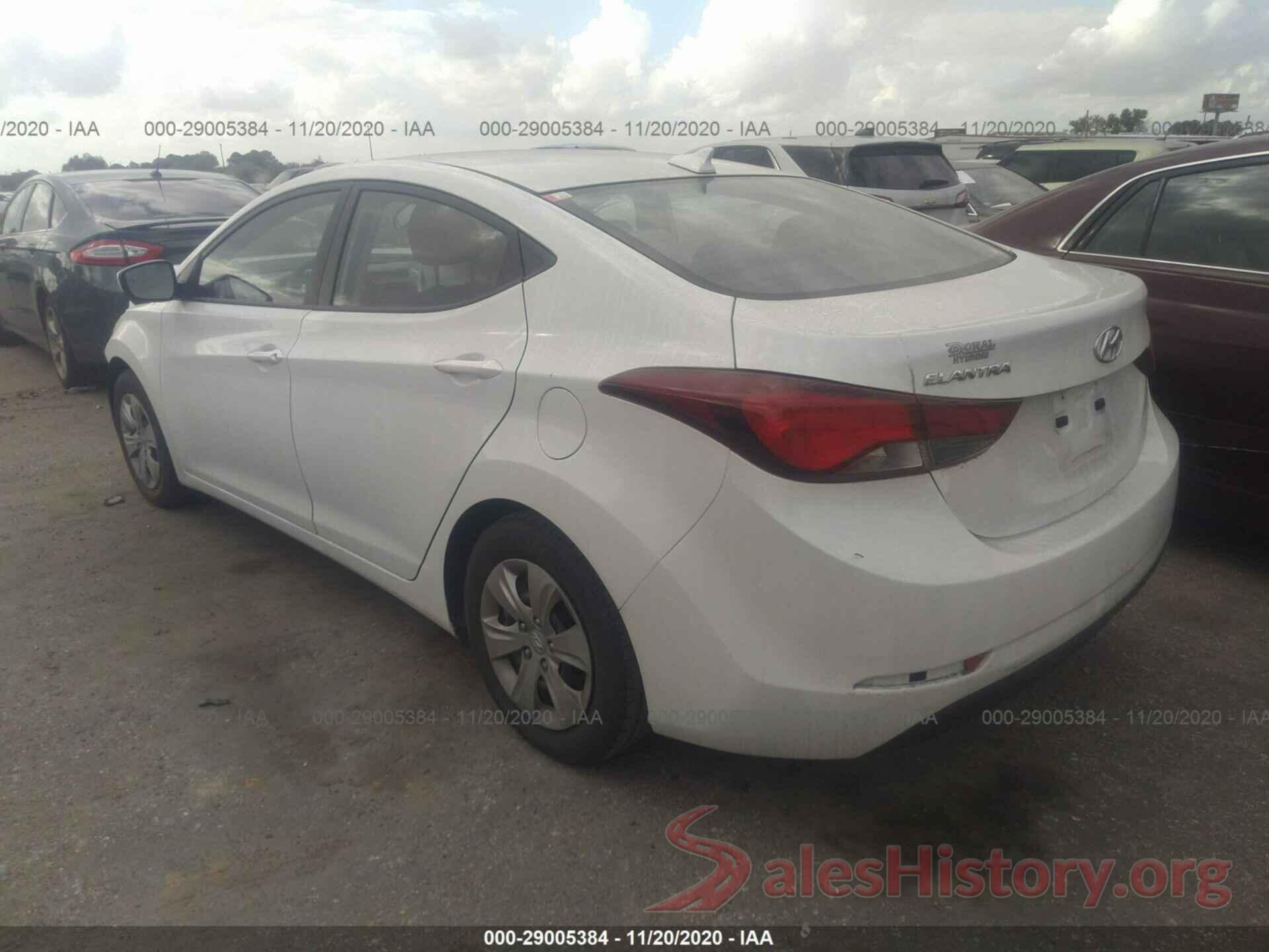 5NPDH4AE0GH753309 2016 HYUNDAI ELANTRA