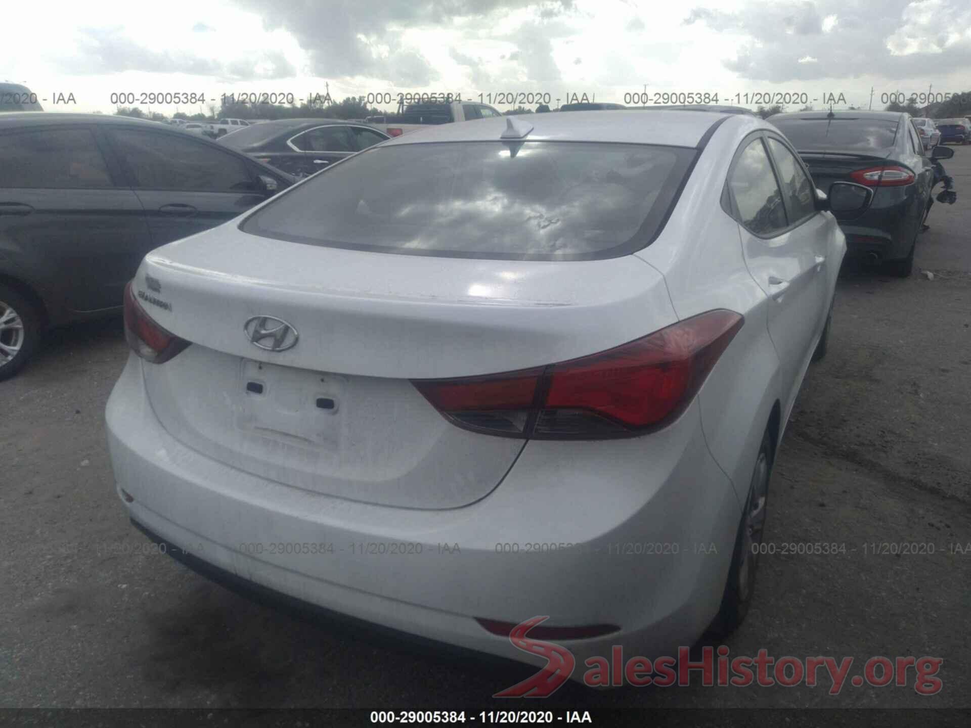 5NPDH4AE0GH753309 2016 HYUNDAI ELANTRA