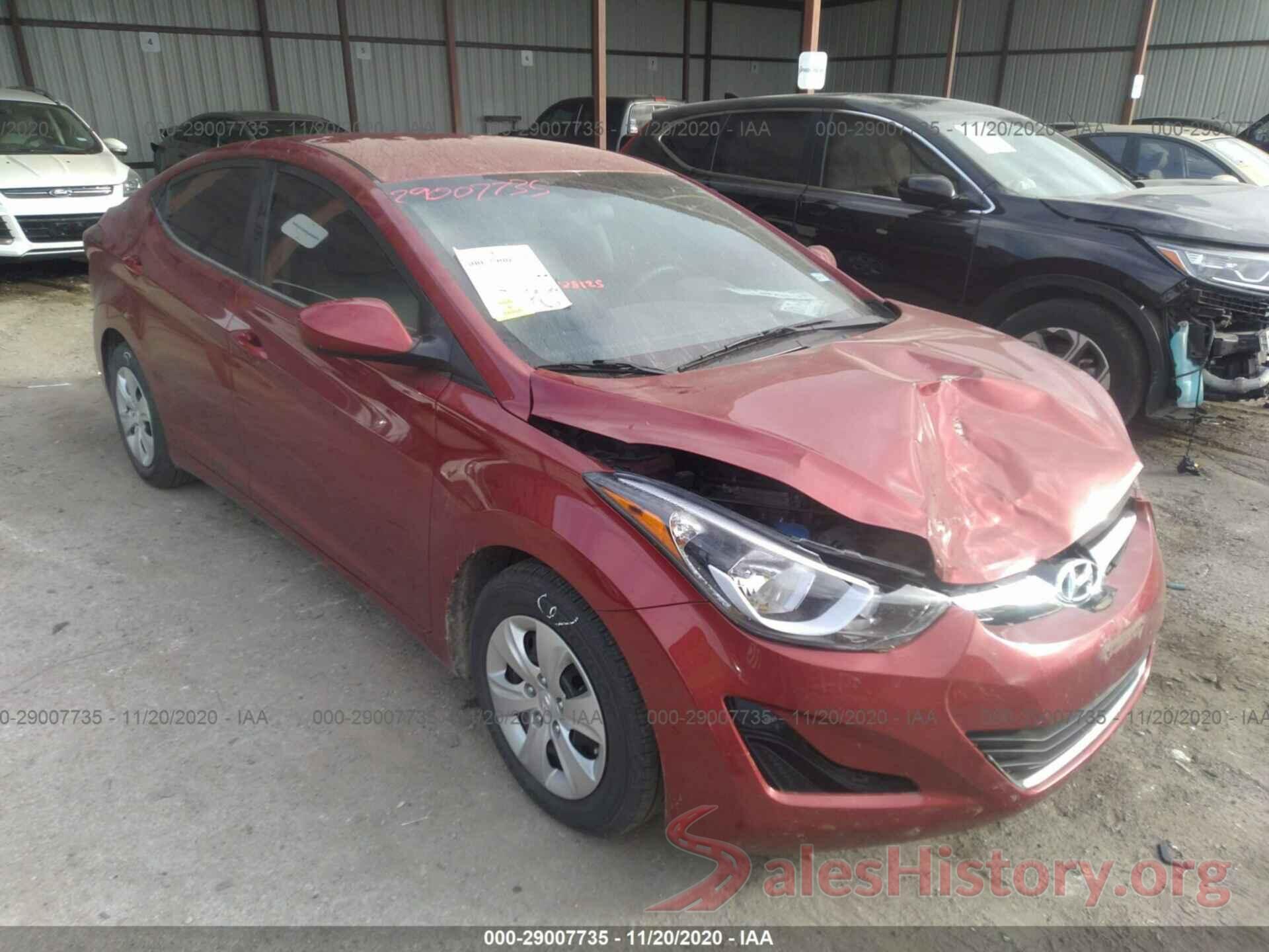 5NPDH4AE2GH788790 2016 HYUNDAI ELANTRA