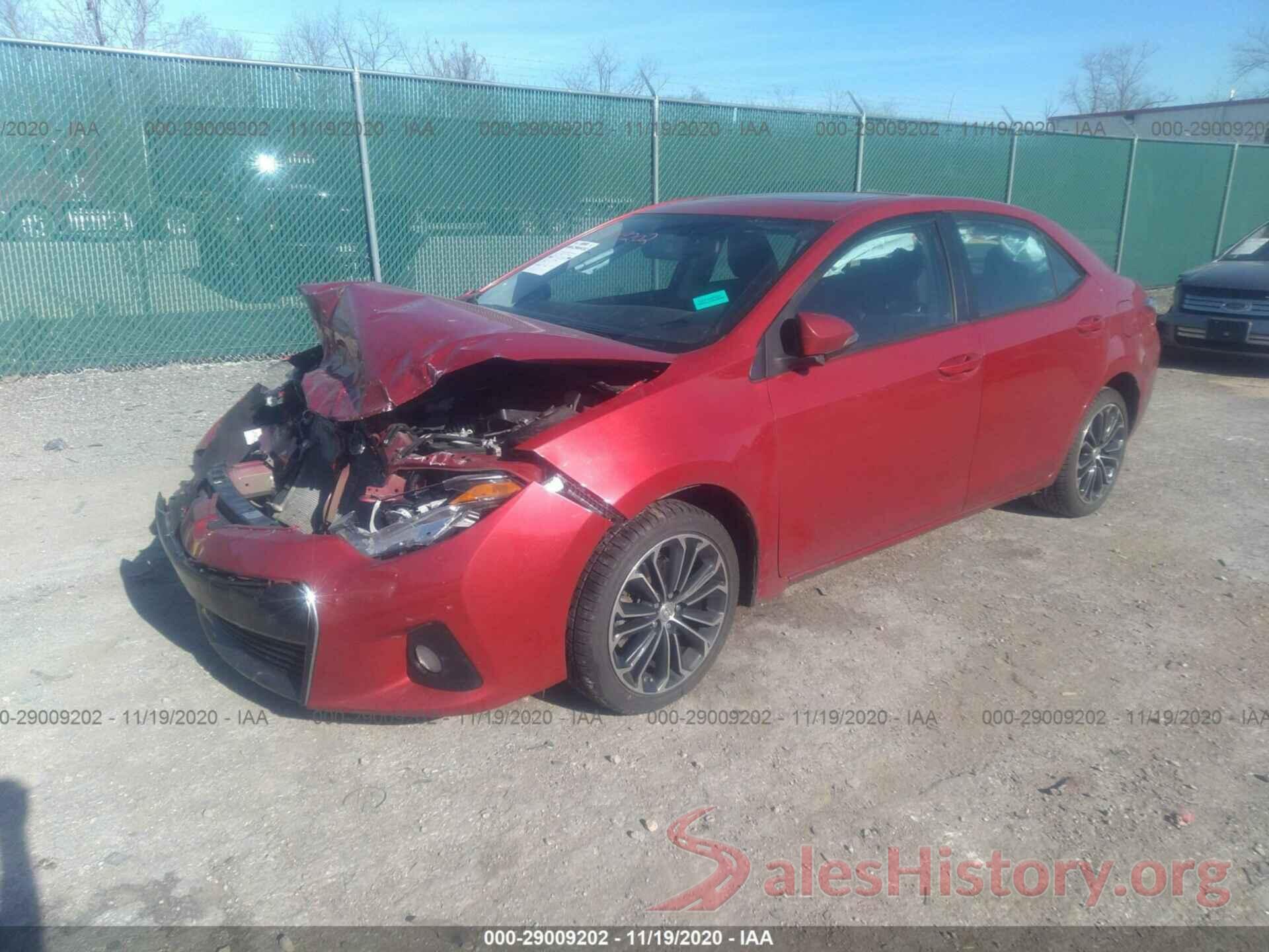 5YFBURHE9GP474367 2016 TOYOTA COROLLA