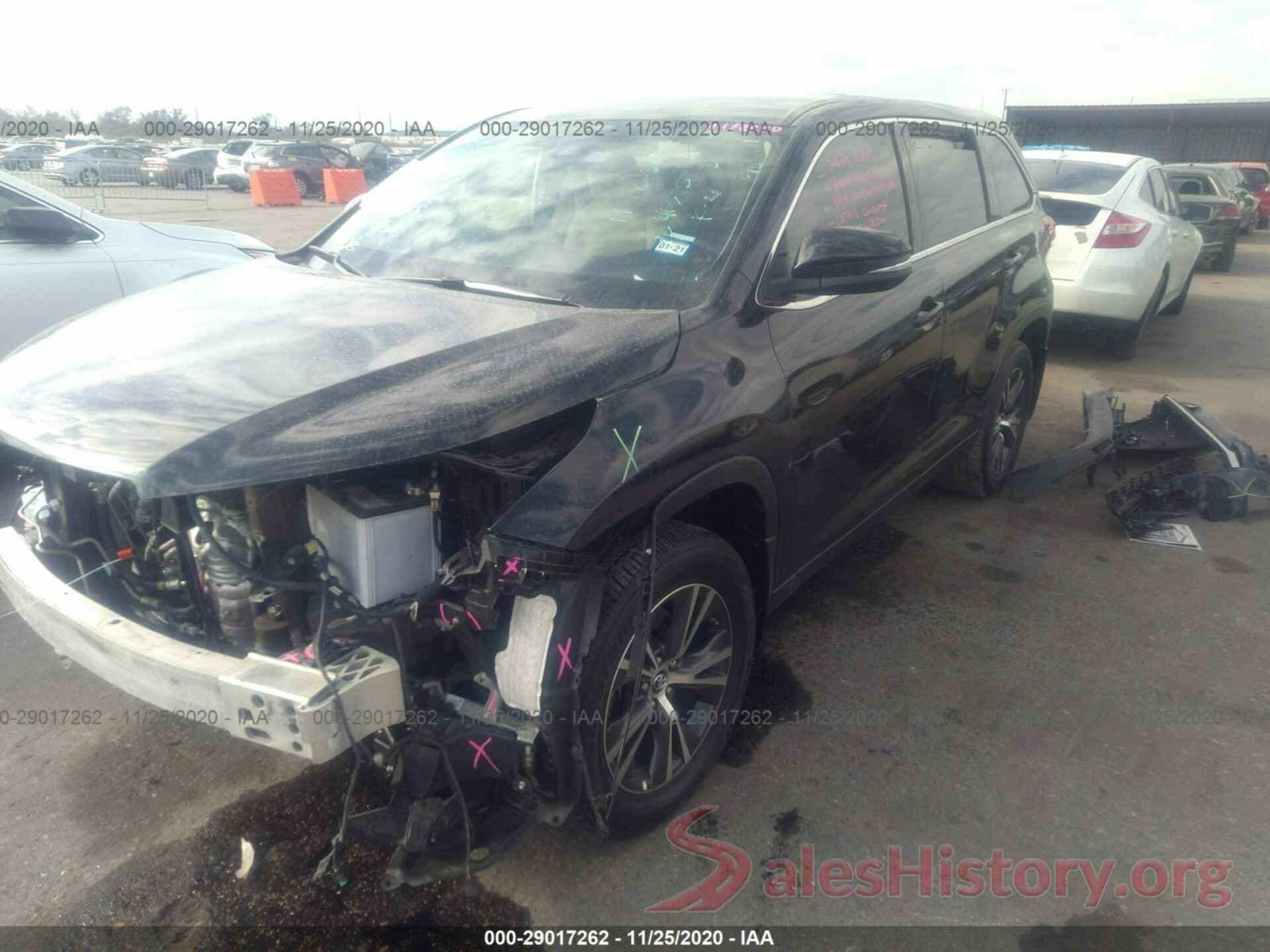 5TDZZRFH6KS292767 2019 TOYOTA HIGHLANDER