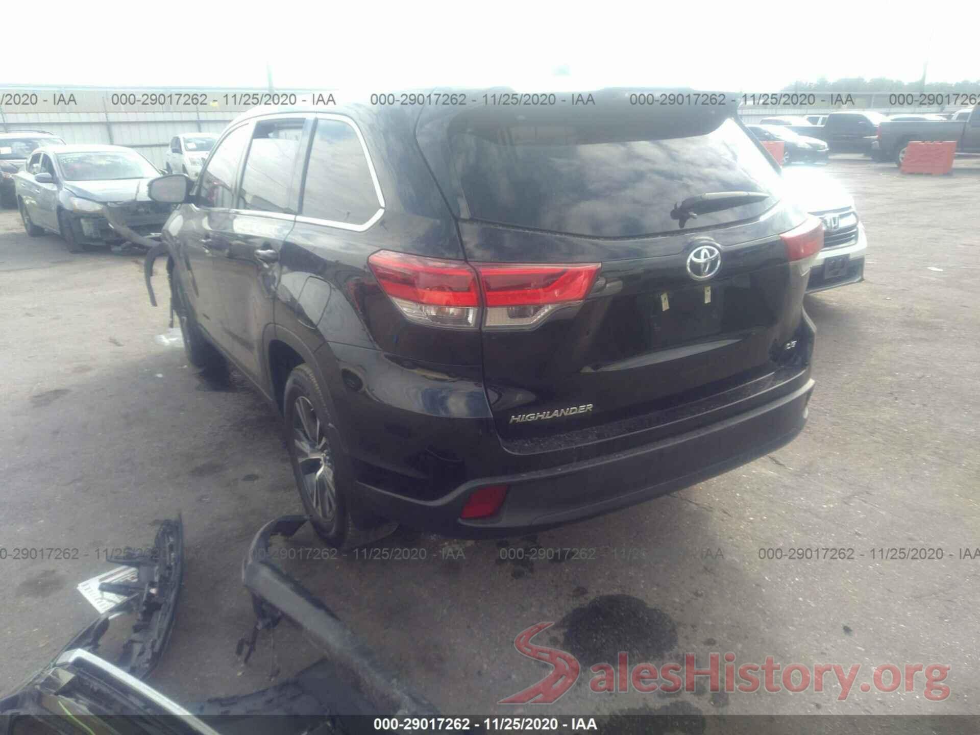 5TDZZRFH6KS292767 2019 TOYOTA HIGHLANDER