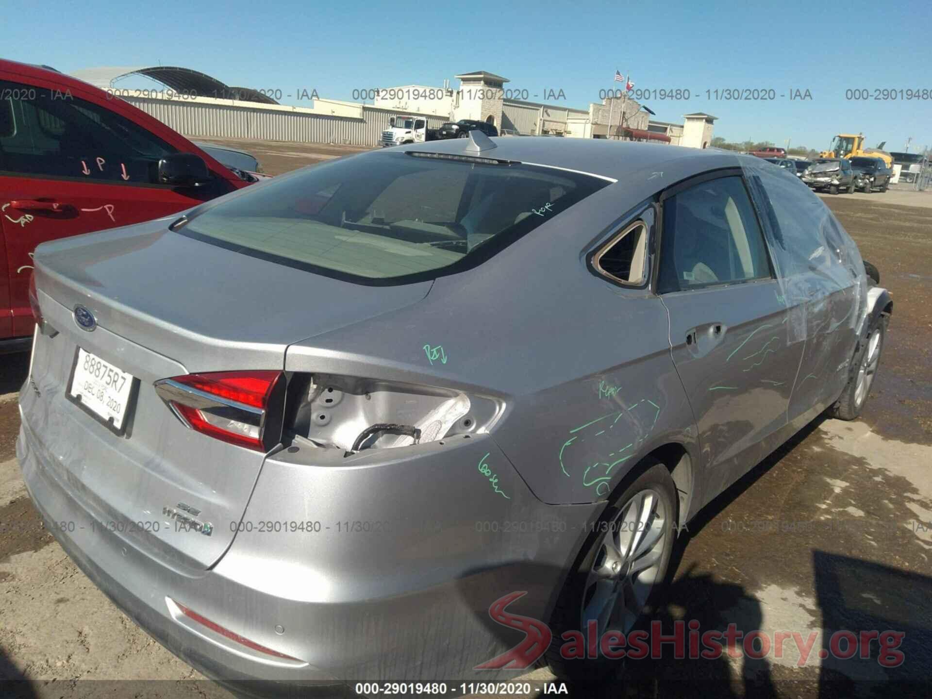 3FA6P0LU6KR225696 2019 FORD FUSION HYBRID