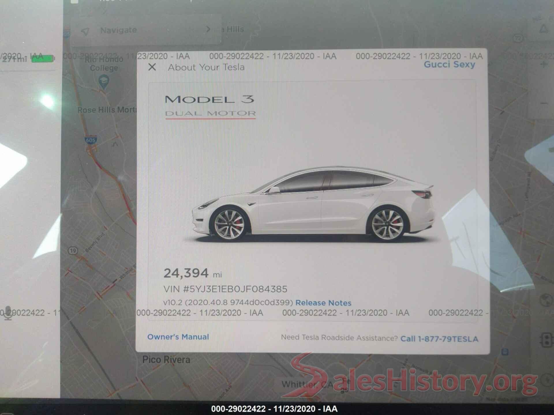 5YJ3E1EB0JF084385 2018 TESLA MODEL 3