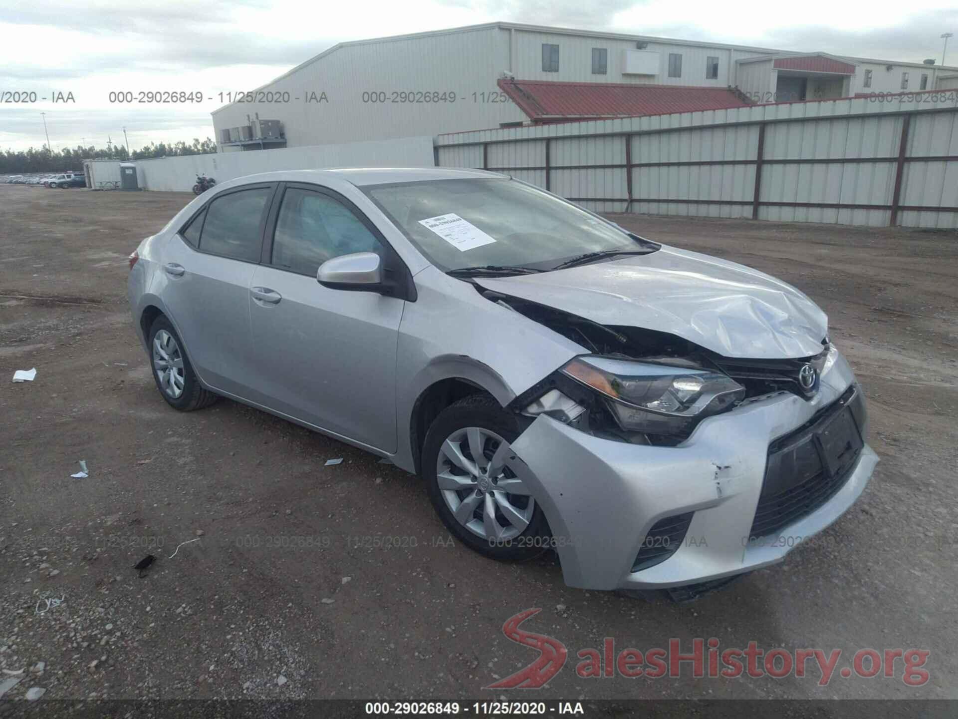 5YFBURHE7GP400364 2016 TOYOTA COROLLA