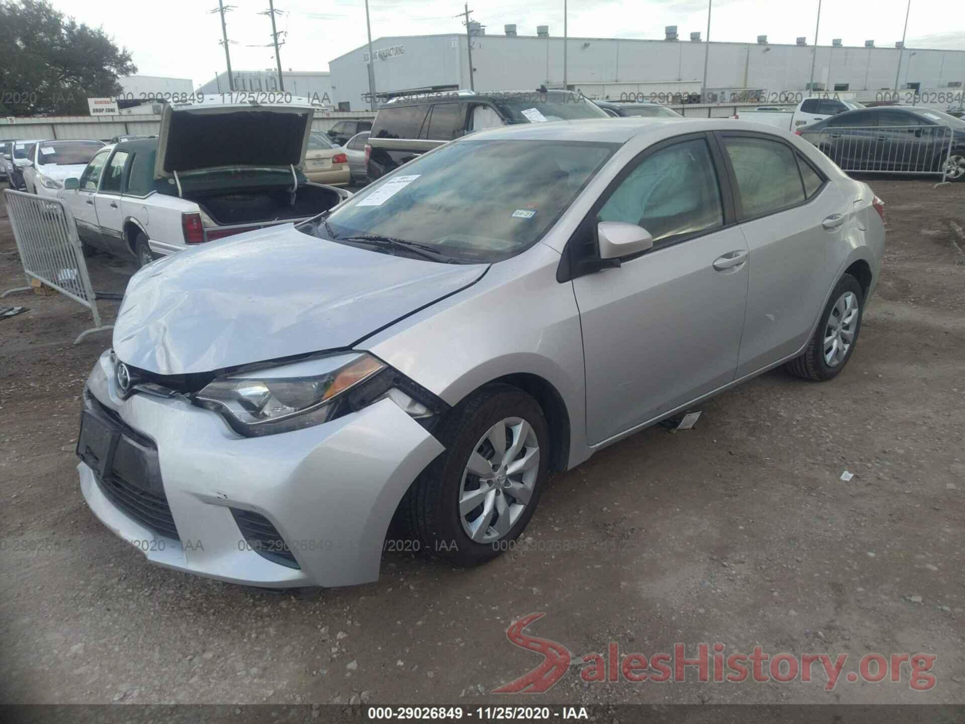 5YFBURHE7GP400364 2016 TOYOTA COROLLA