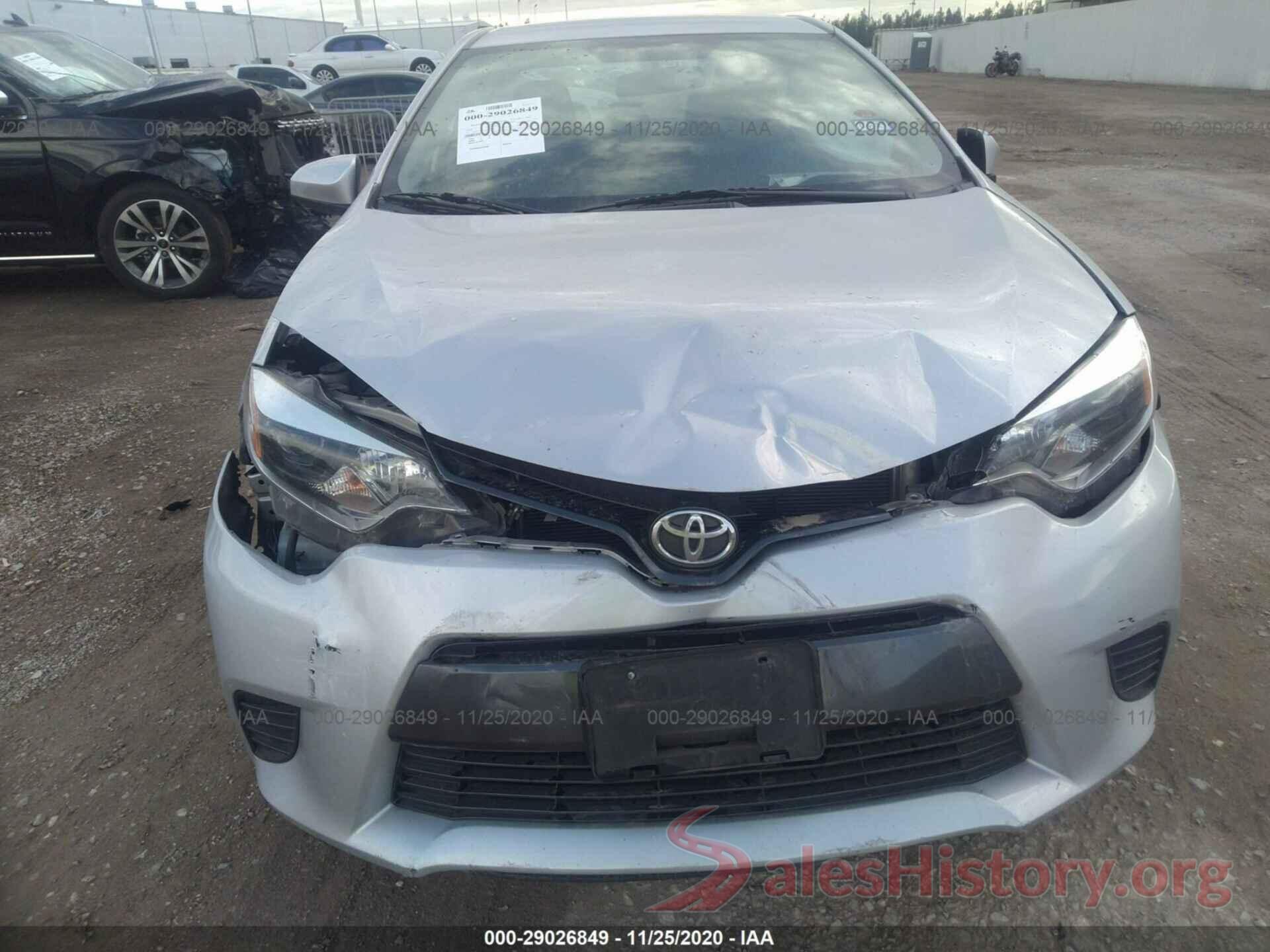 5YFBURHE7GP400364 2016 TOYOTA COROLLA