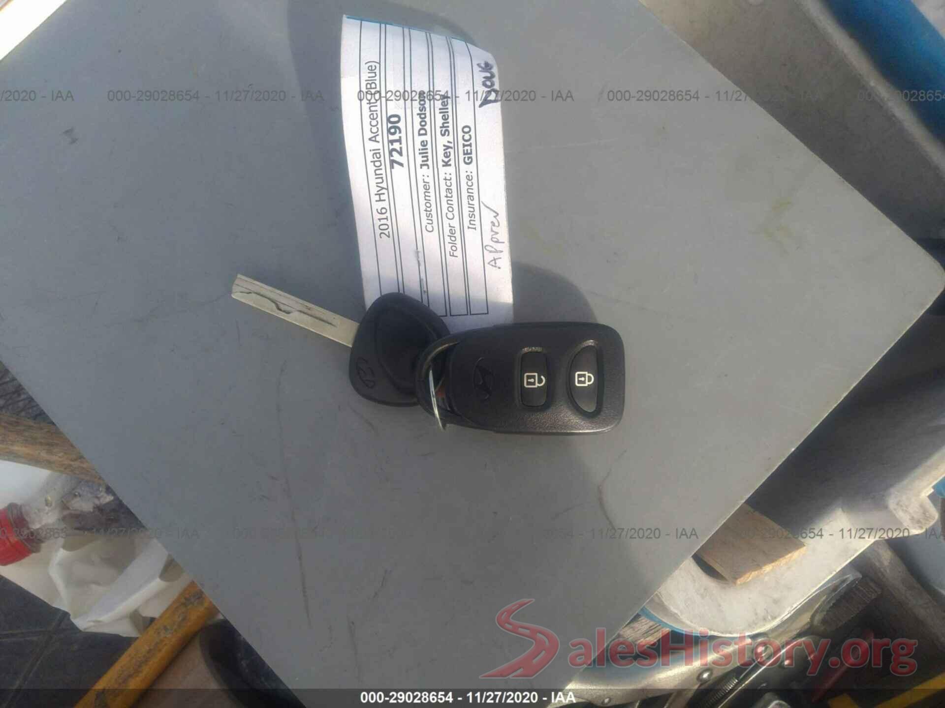 KMHCT5AE6GU288066 2016 HYUNDAI ACCENT