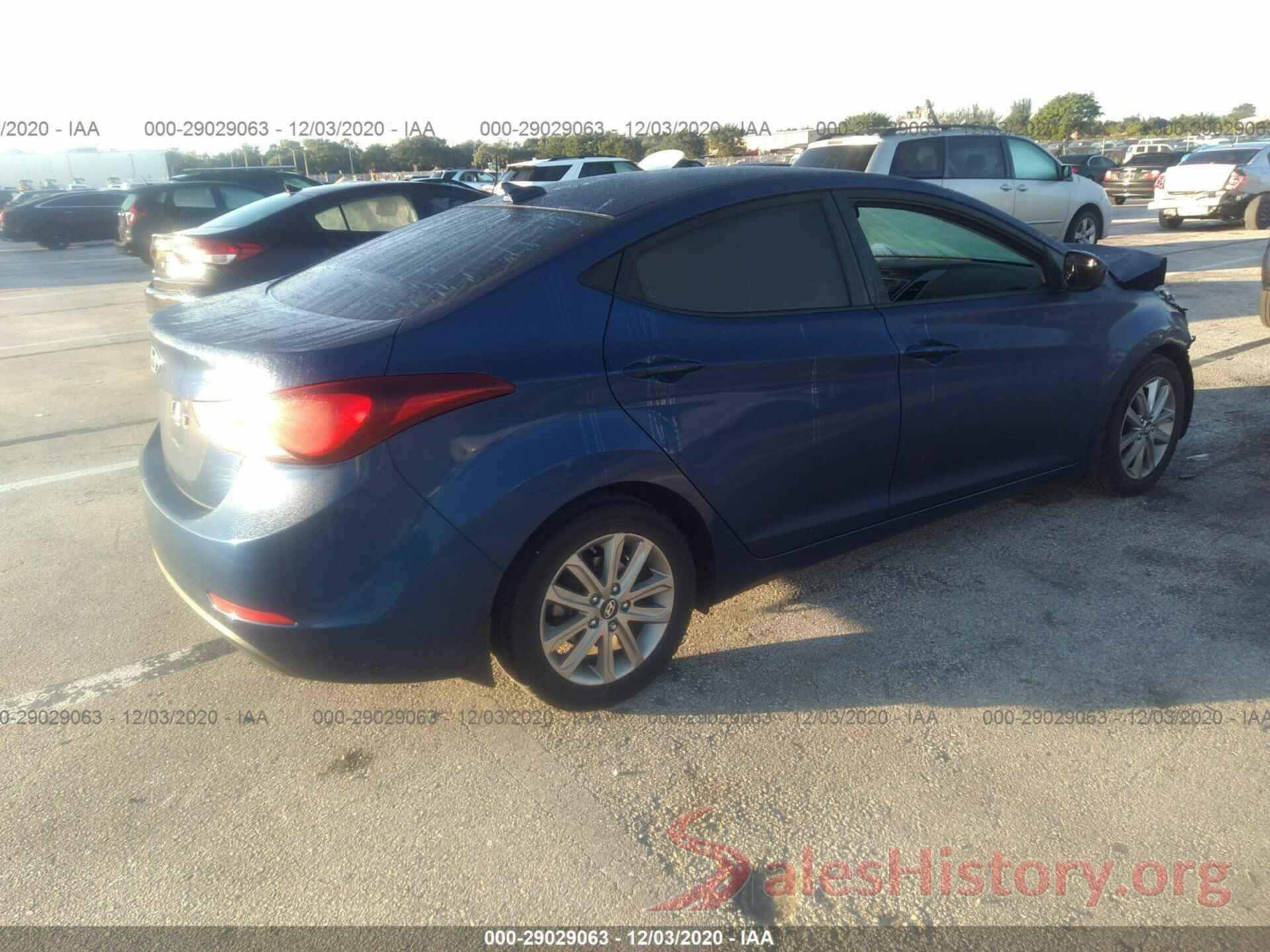 5NPDH4AE4GH689646 2016 HYUNDAI ELANTRA