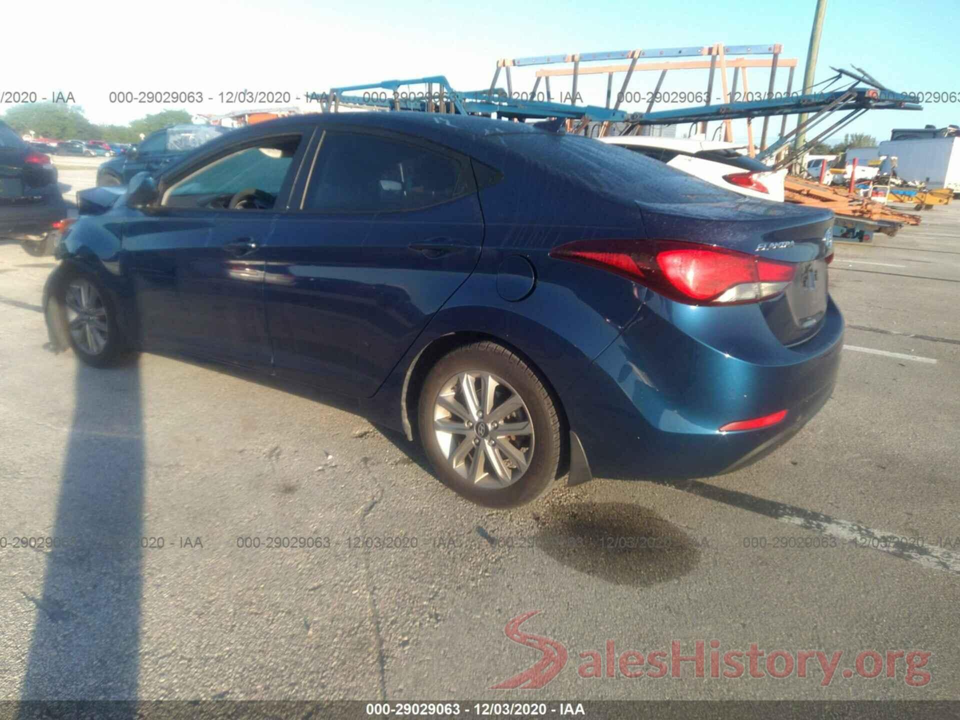 5NPDH4AE4GH689646 2016 HYUNDAI ELANTRA