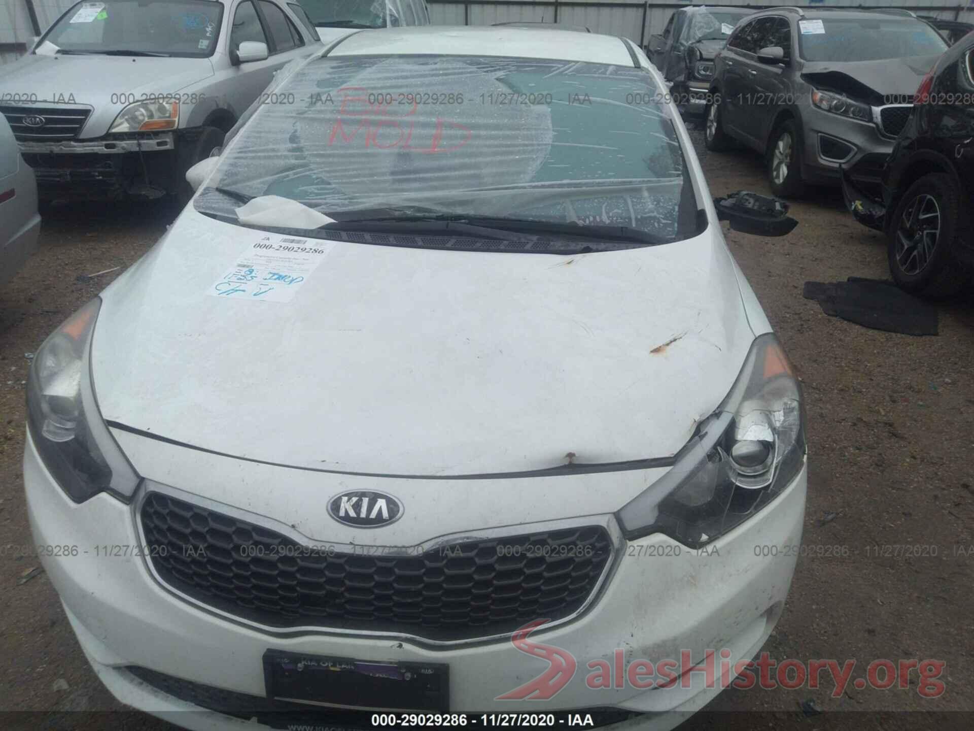 KNAFK4A65G5554482 2016 KIA FORTE