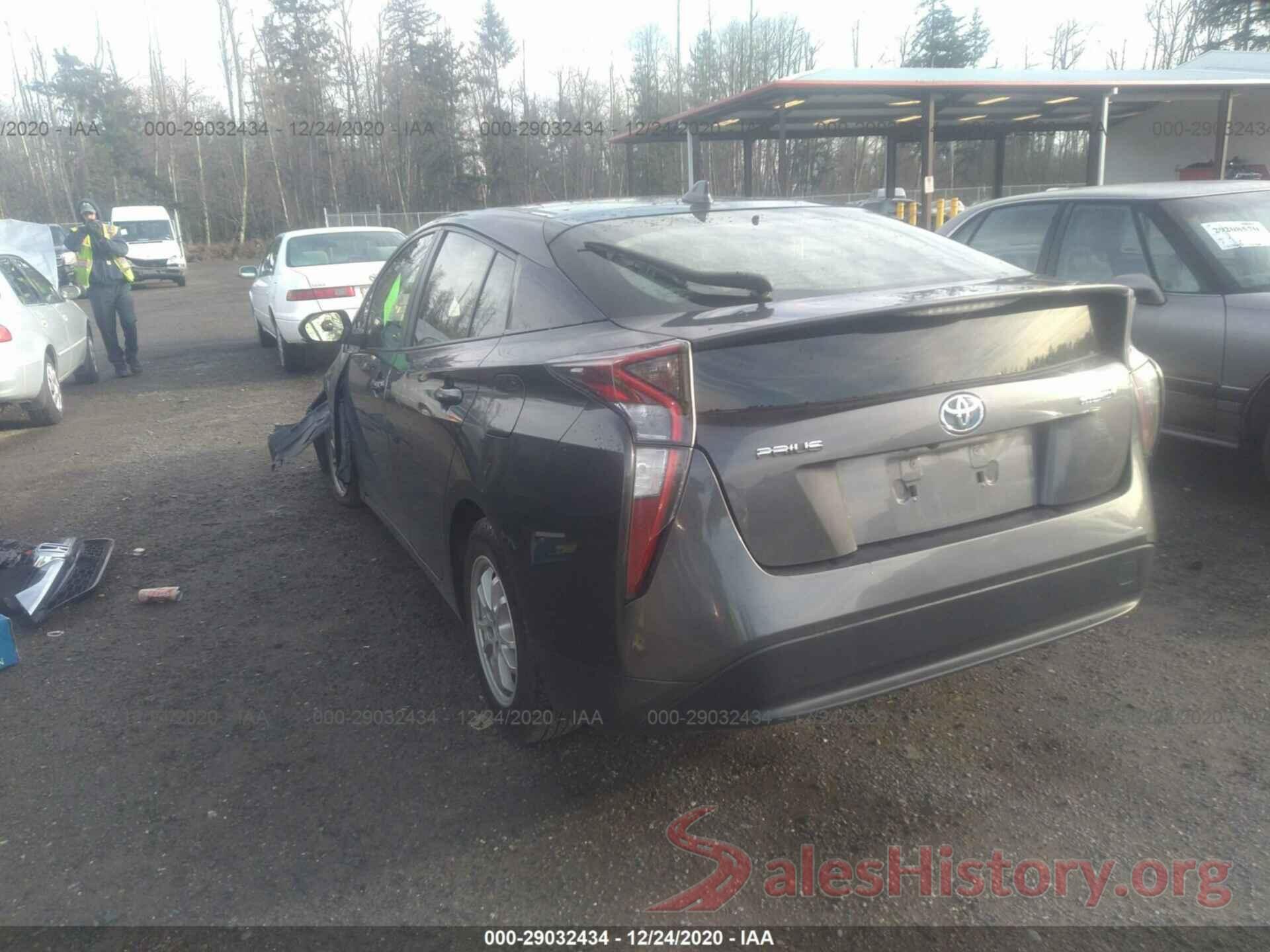 JTDKBRFU3G3020124 2016 TOYOTA PRIUS