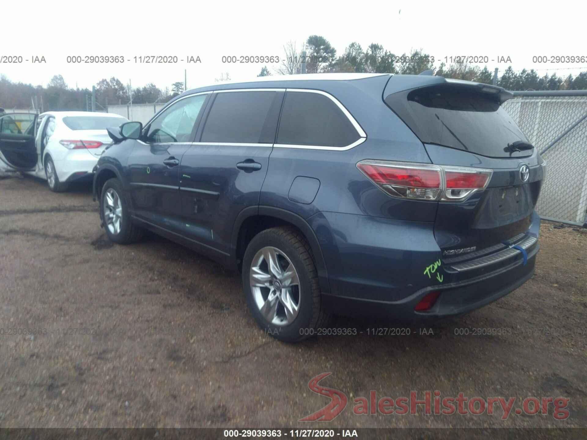 5TDYKRFH5GS159067 2016 TOYOTA HIGHLANDER