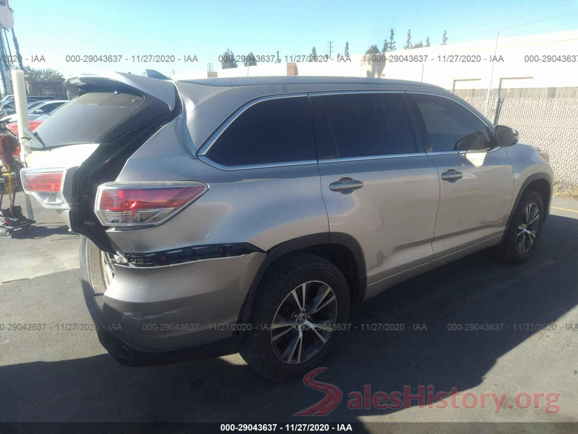 5TDKKRFH4GS144985 2016 TOYOTA HIGHLANDER