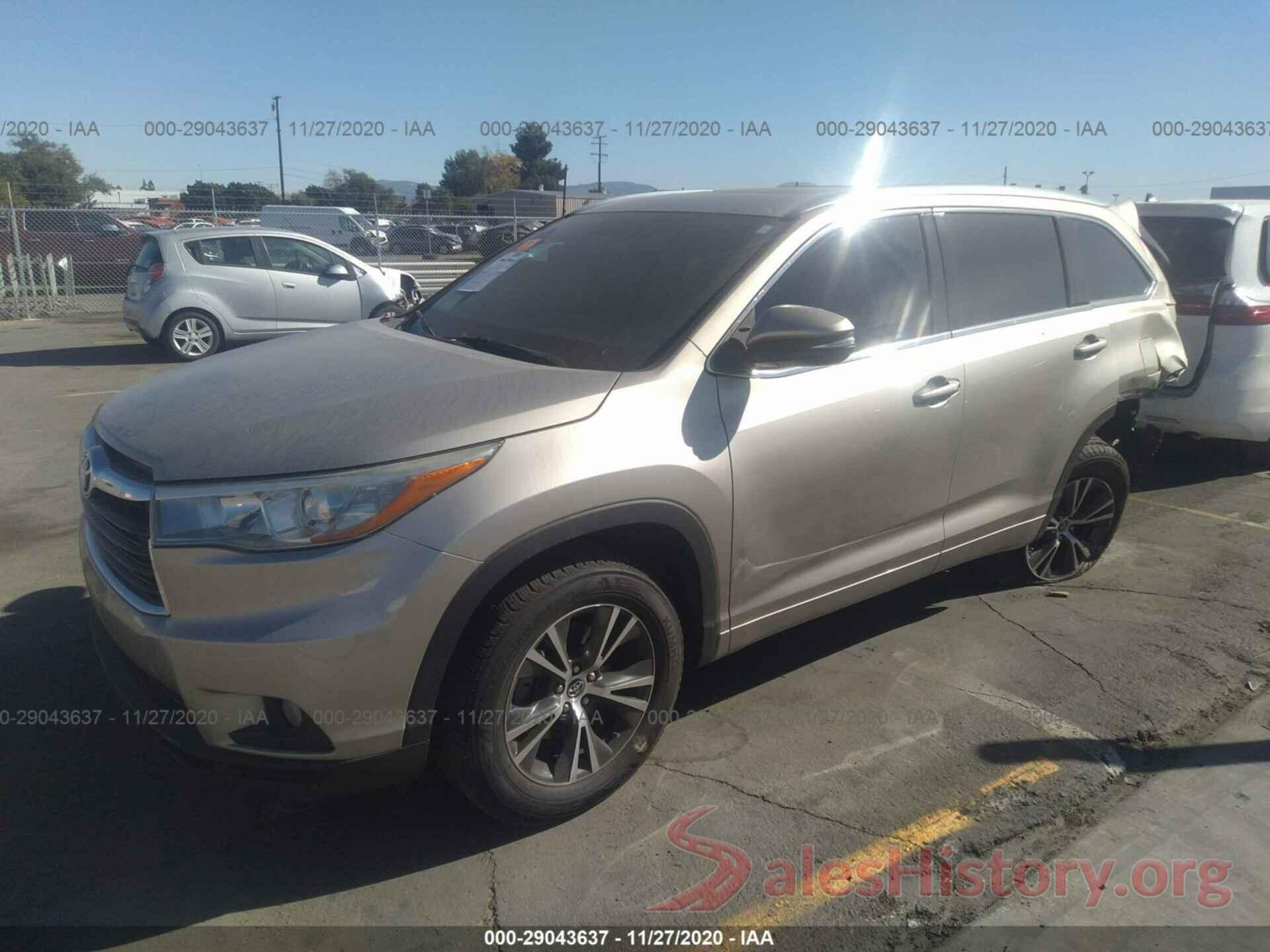 5TDKKRFH4GS144985 2016 TOYOTA HIGHLANDER