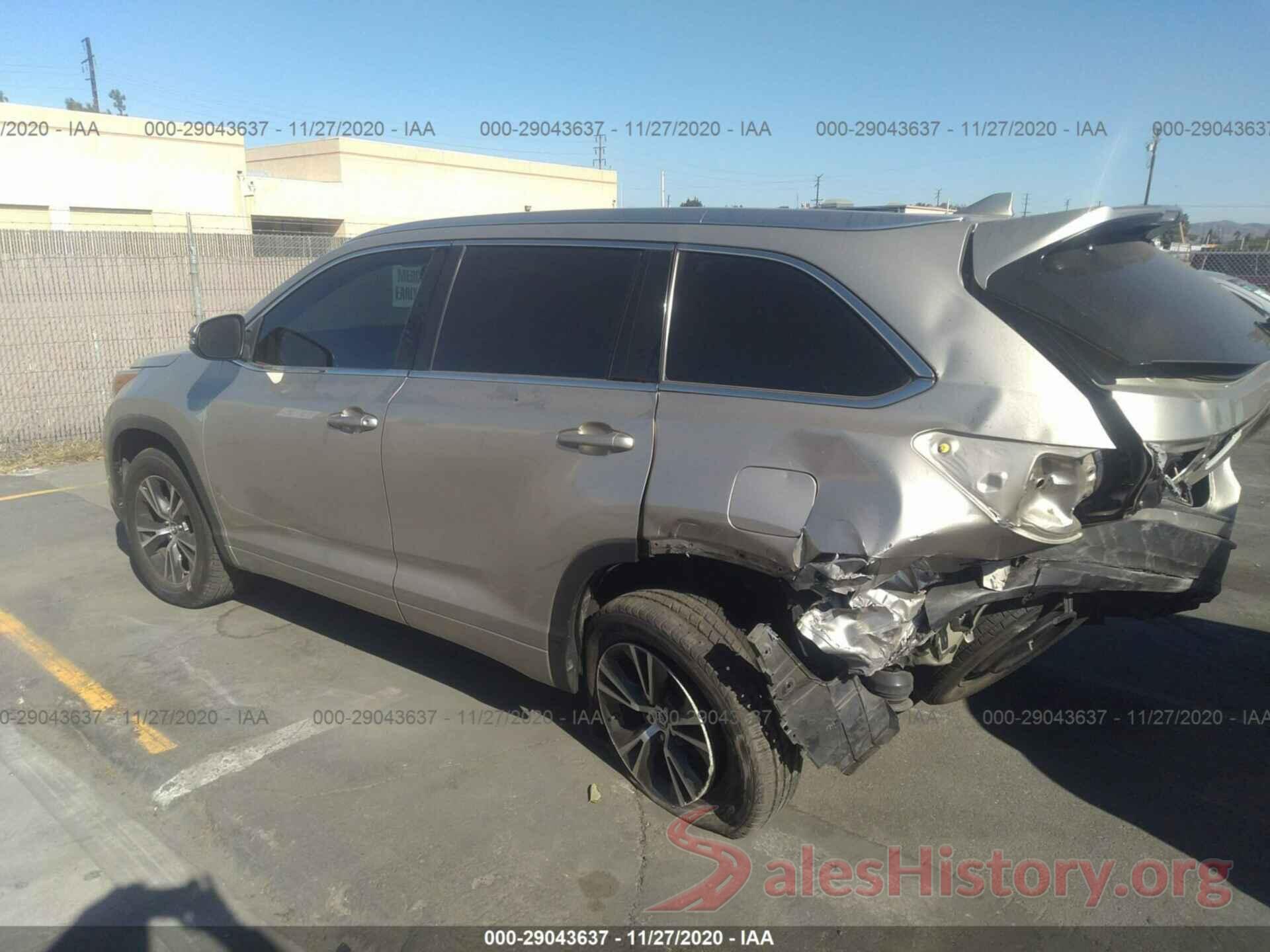 5TDKKRFH4GS144985 2016 TOYOTA HIGHLANDER