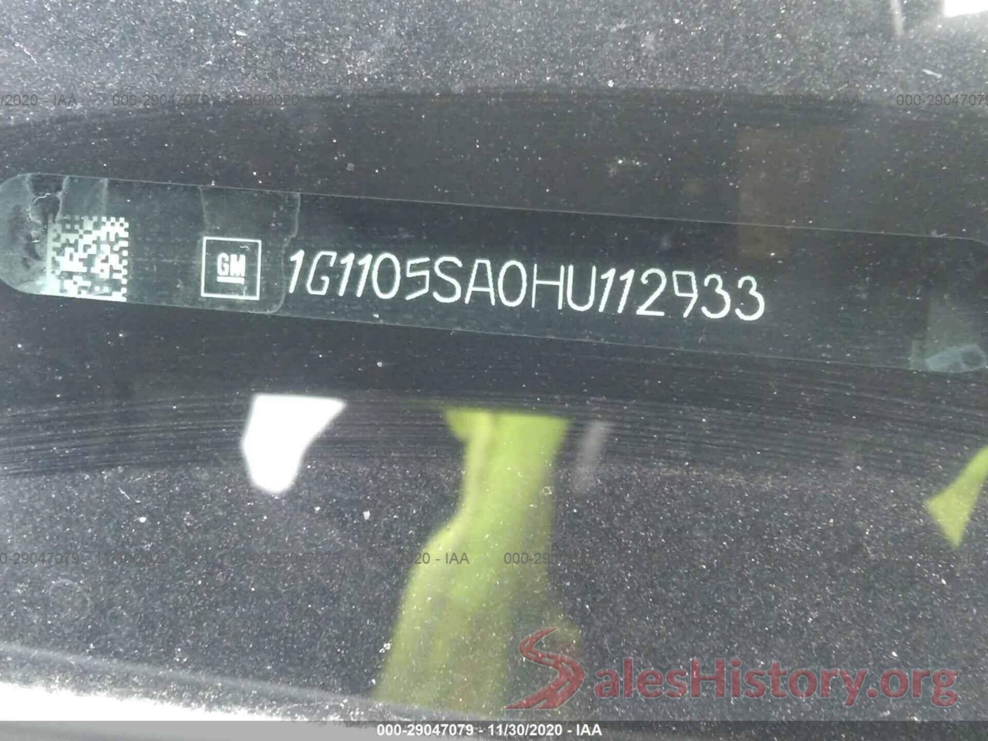 1G1105SA0HU112933 2017 CHEVROLET IMPALA