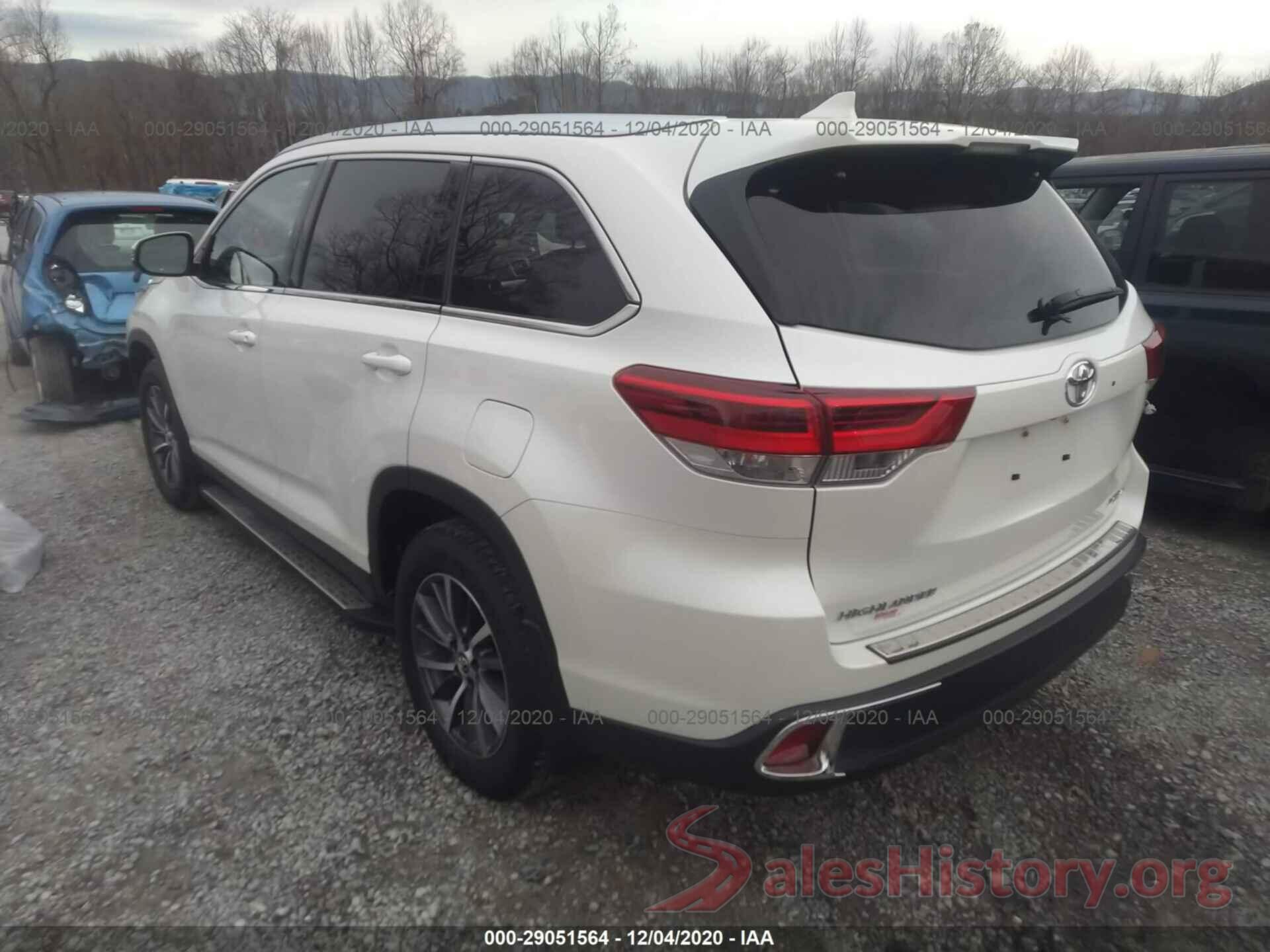 5TDJZRFH3KS917171 2019 TOYOTA HIGHLANDER