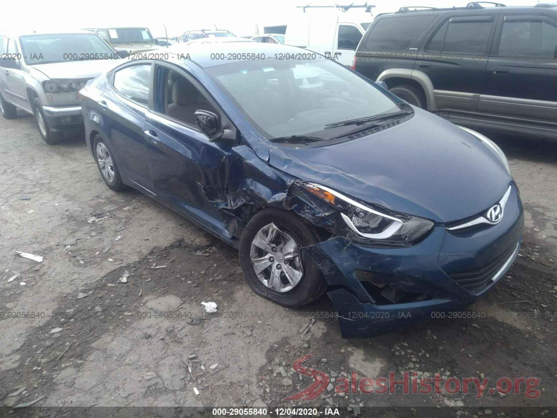 5NPDH4AEXGH761109 2016 HYUNDAI ELANTRA