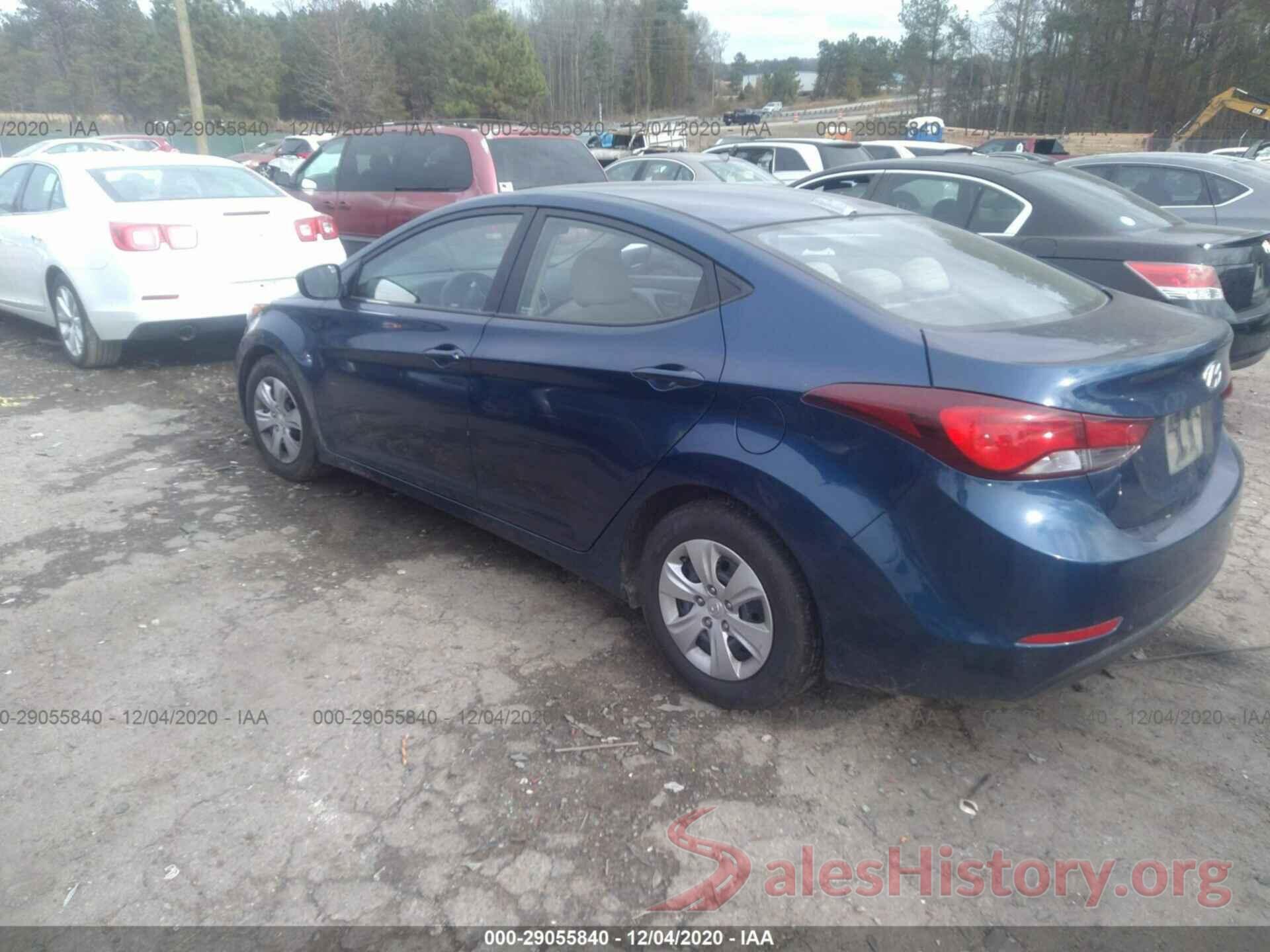 5NPDH4AEXGH761109 2016 HYUNDAI ELANTRA