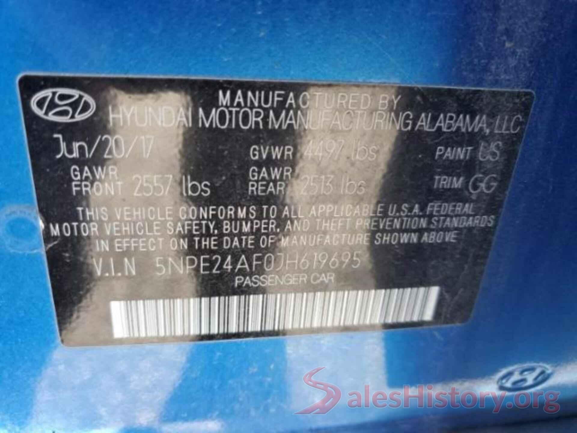 5NPE24AF0JH619695 2018 HYUNDAI SONATA