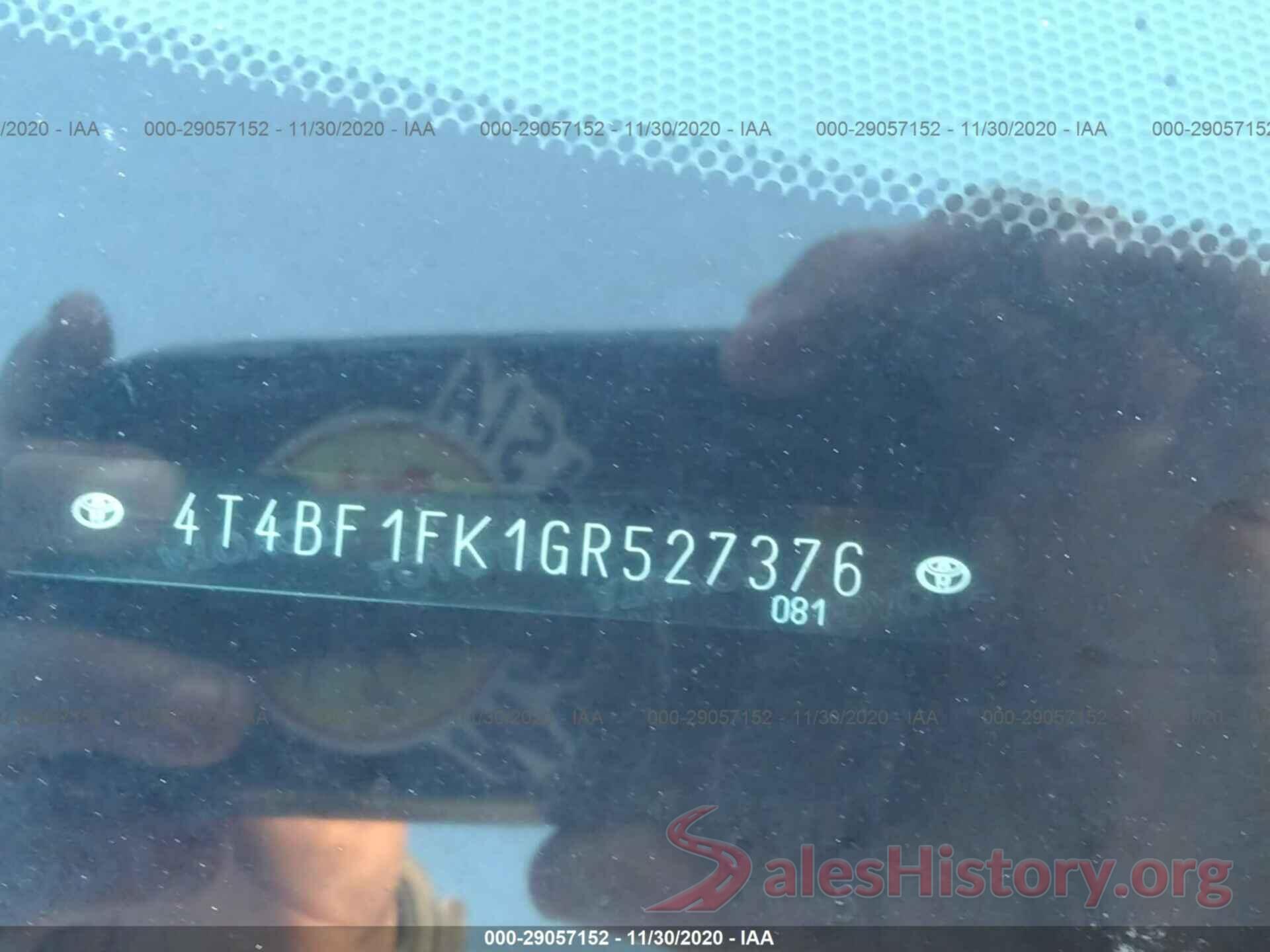 4T4BF1FK1GR527376 2016 TOYOTA CAMRY