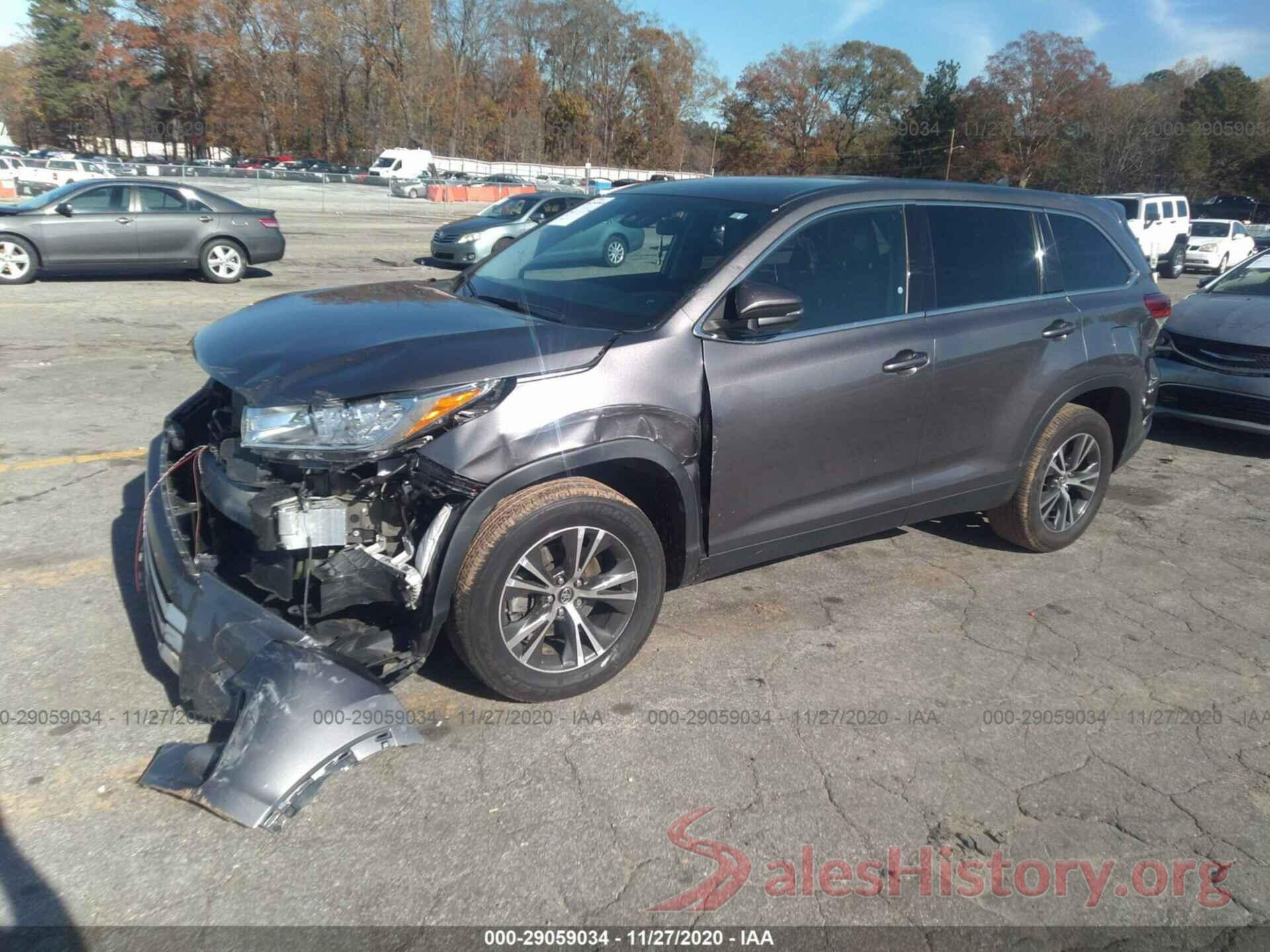 5TDZZRFH3KS328804 2019 TOYOTA HIGHLANDER