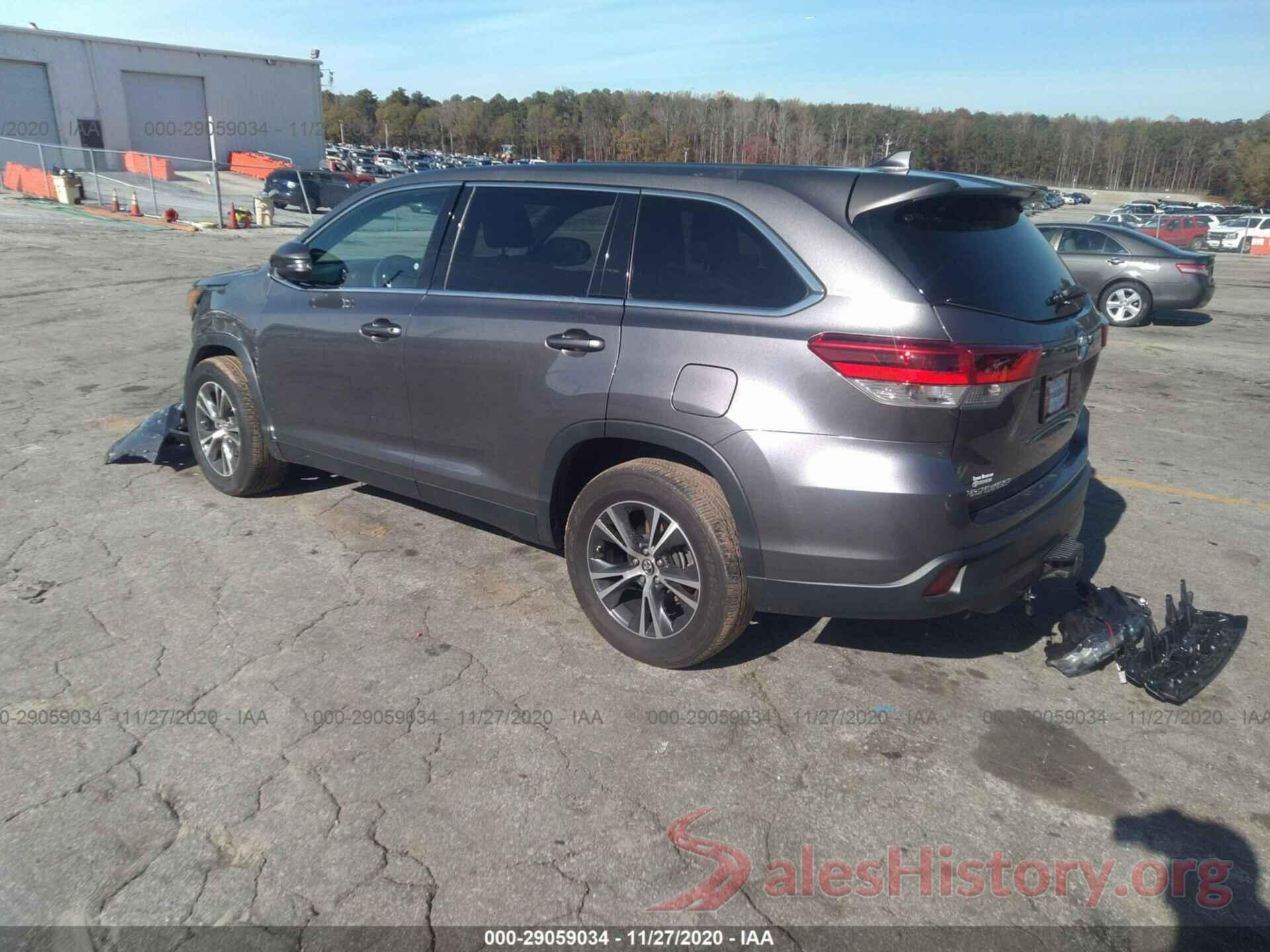 5TDZZRFH3KS328804 2019 TOYOTA HIGHLANDER