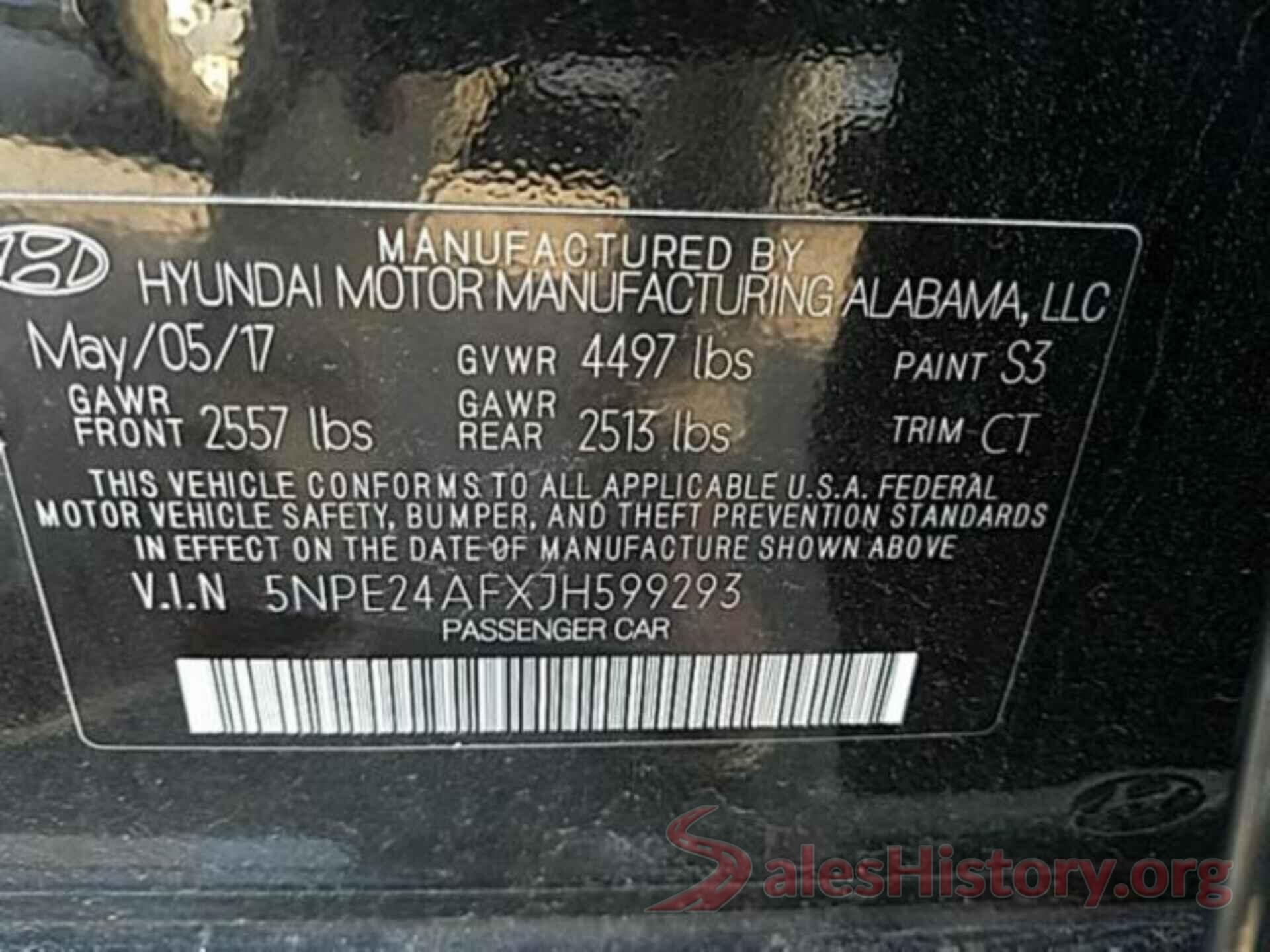 5NPE24AFXJH599293 2018 HYUNDAI SONATA