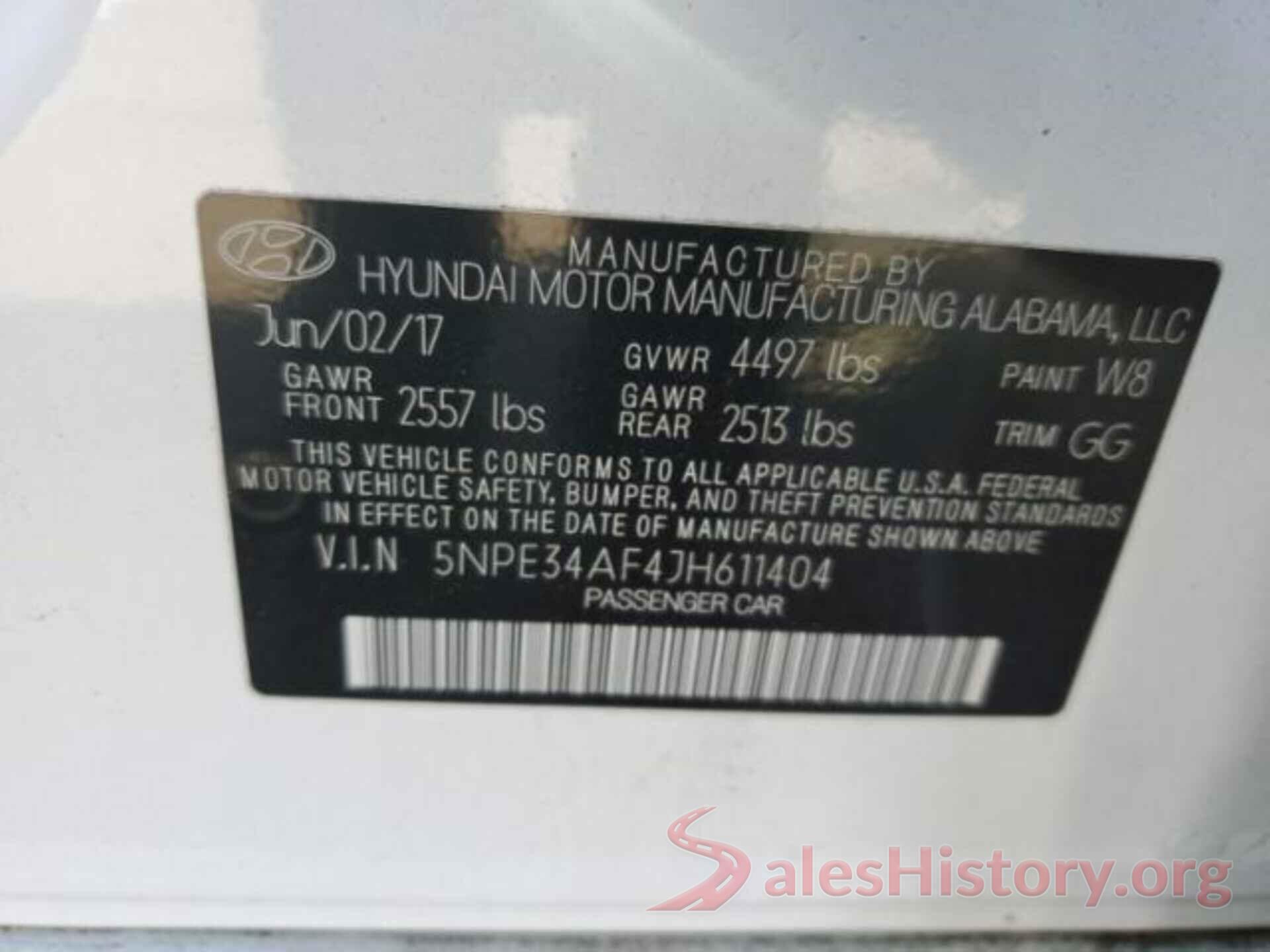 5NPE34AF4JH611404 2018 HYUNDAI SONATA