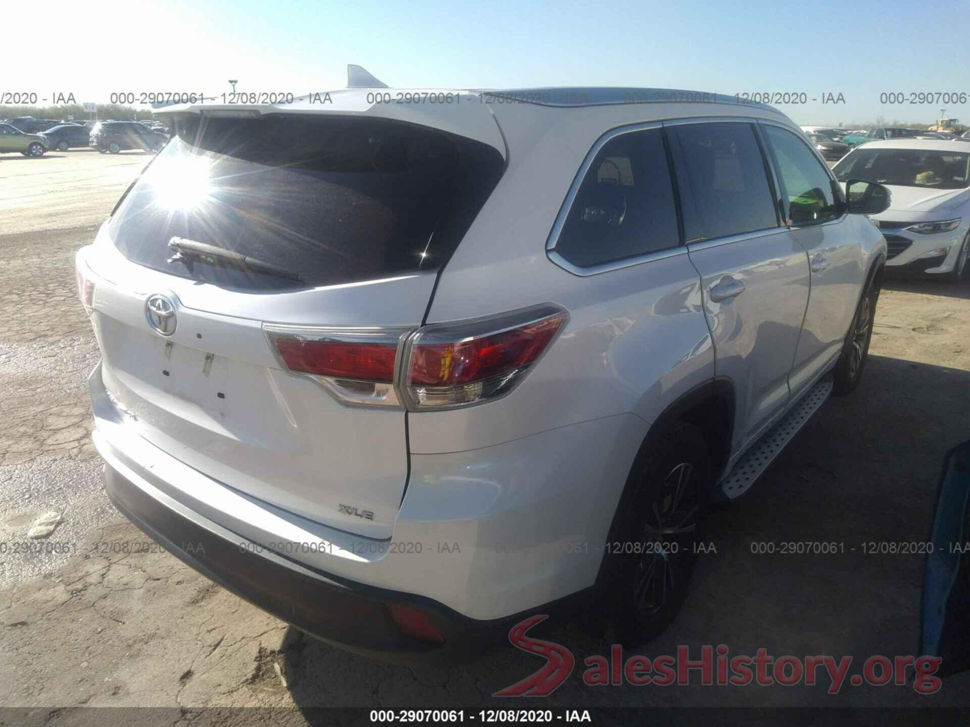 5TDKKRFH5GS152416 2016 TOYOTA HIGHLANDER