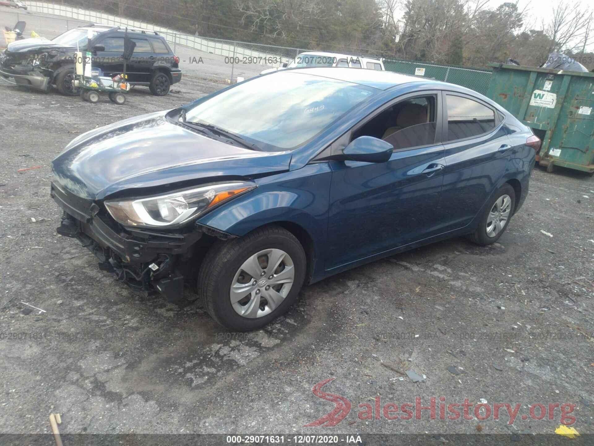 KMHDH4AE2GU570401 2016 HYUNDAI ELANTRA