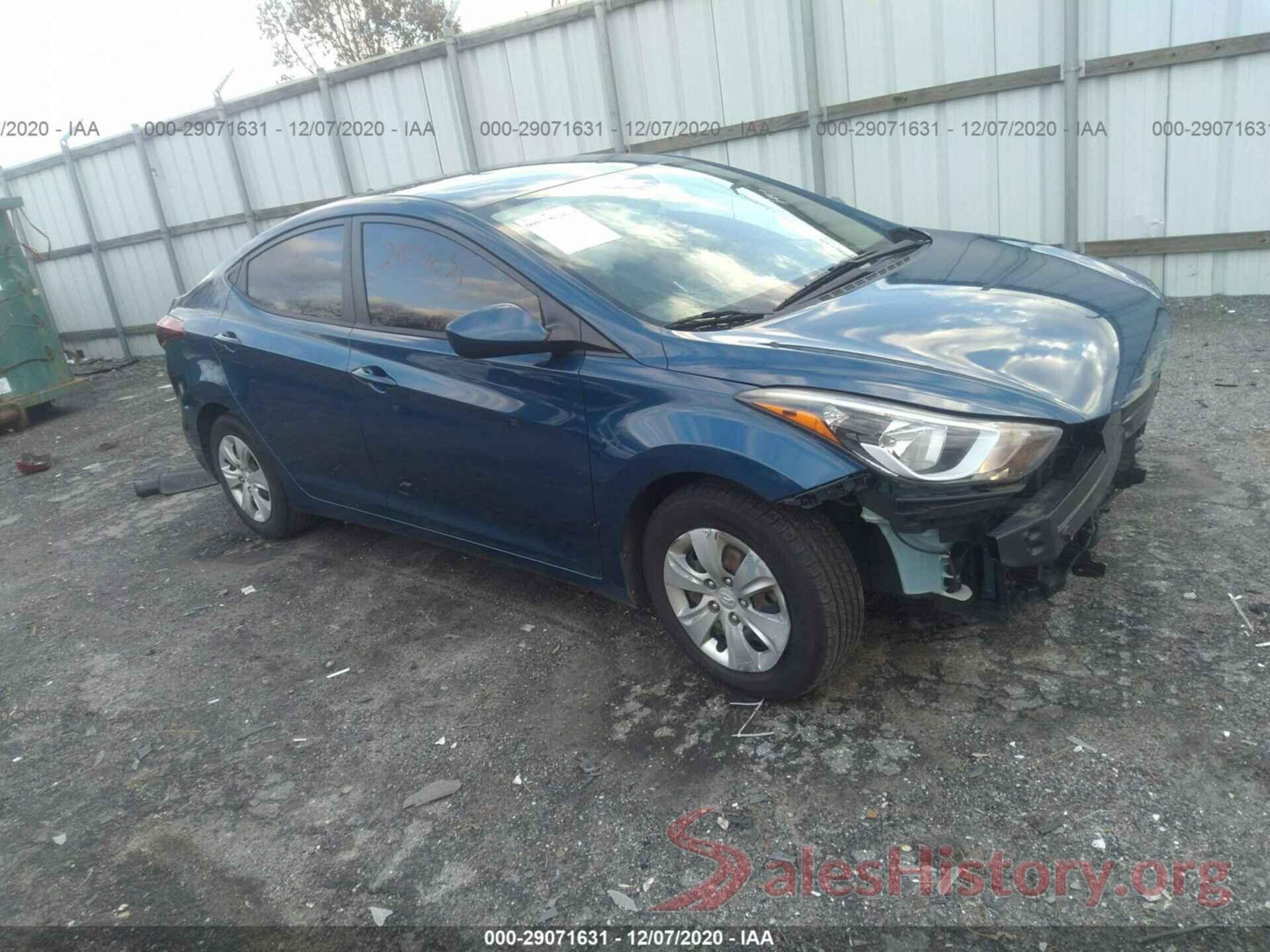 KMHDH4AE2GU570401 2016 HYUNDAI ELANTRA