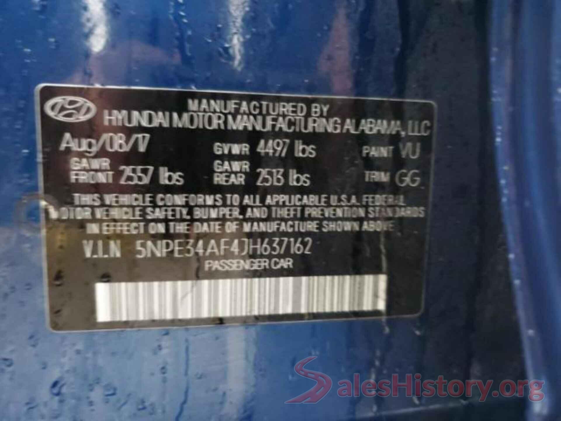 5NPE34AF4JH637162 2018 HYUNDAI SONATA