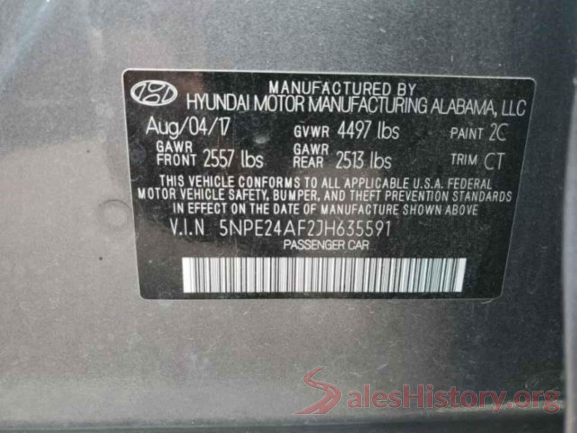 5NPE24AF2JH635591 2018 HYUNDAI SONATA